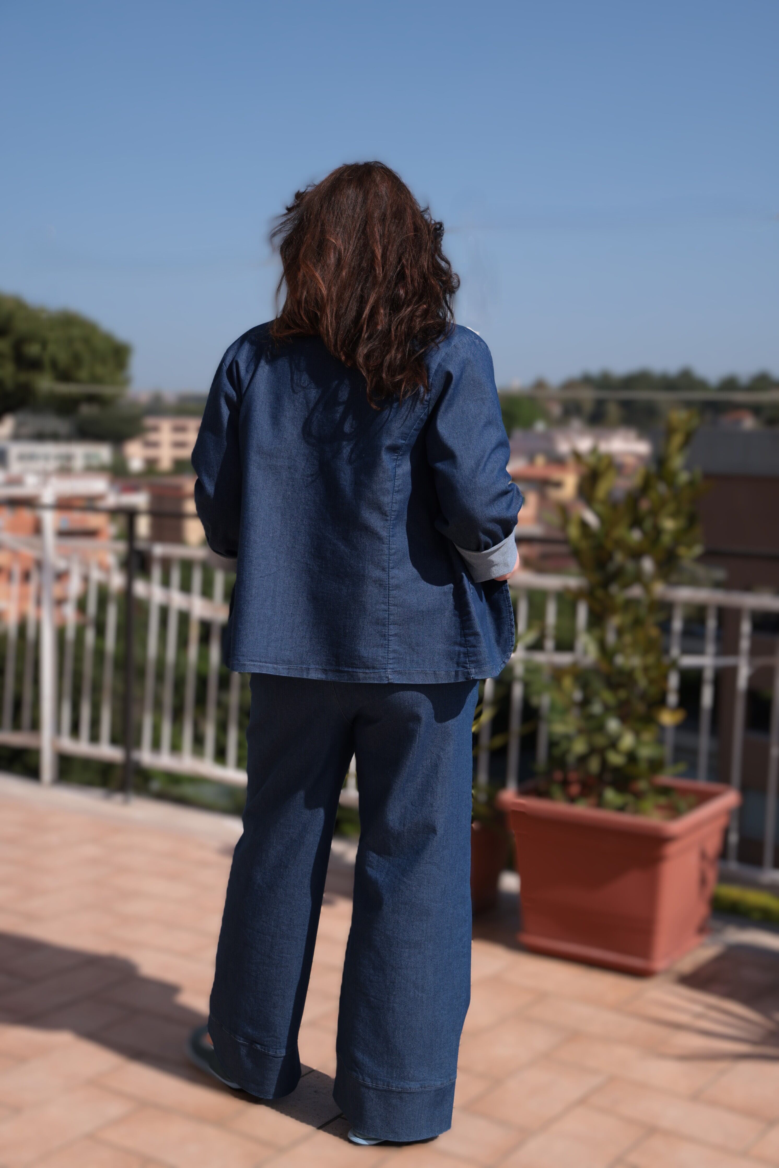CAZADORA VAQUERA AZUL (Algodón)
