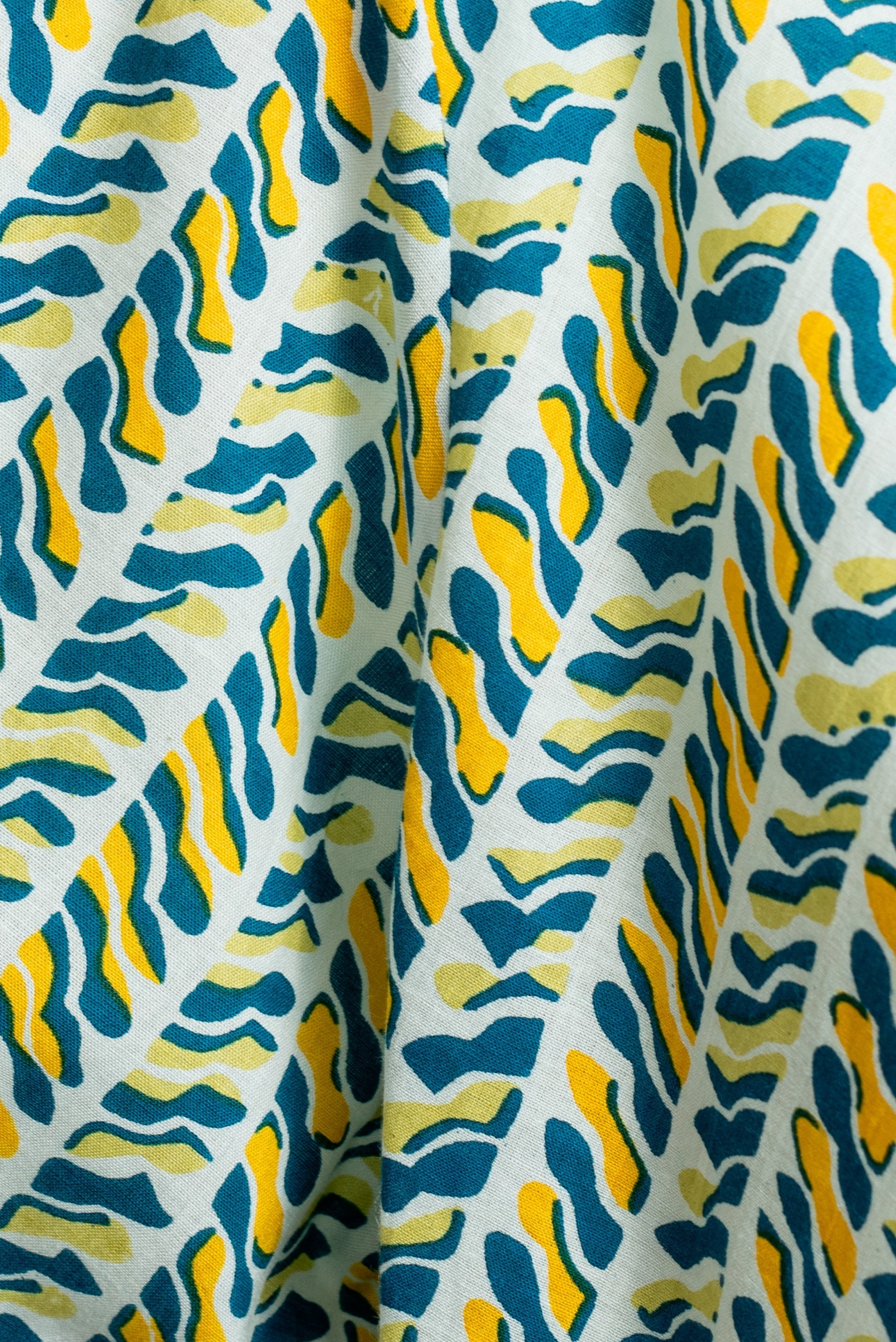 Vestito Cotone 100% bianco e giallo Ubeda