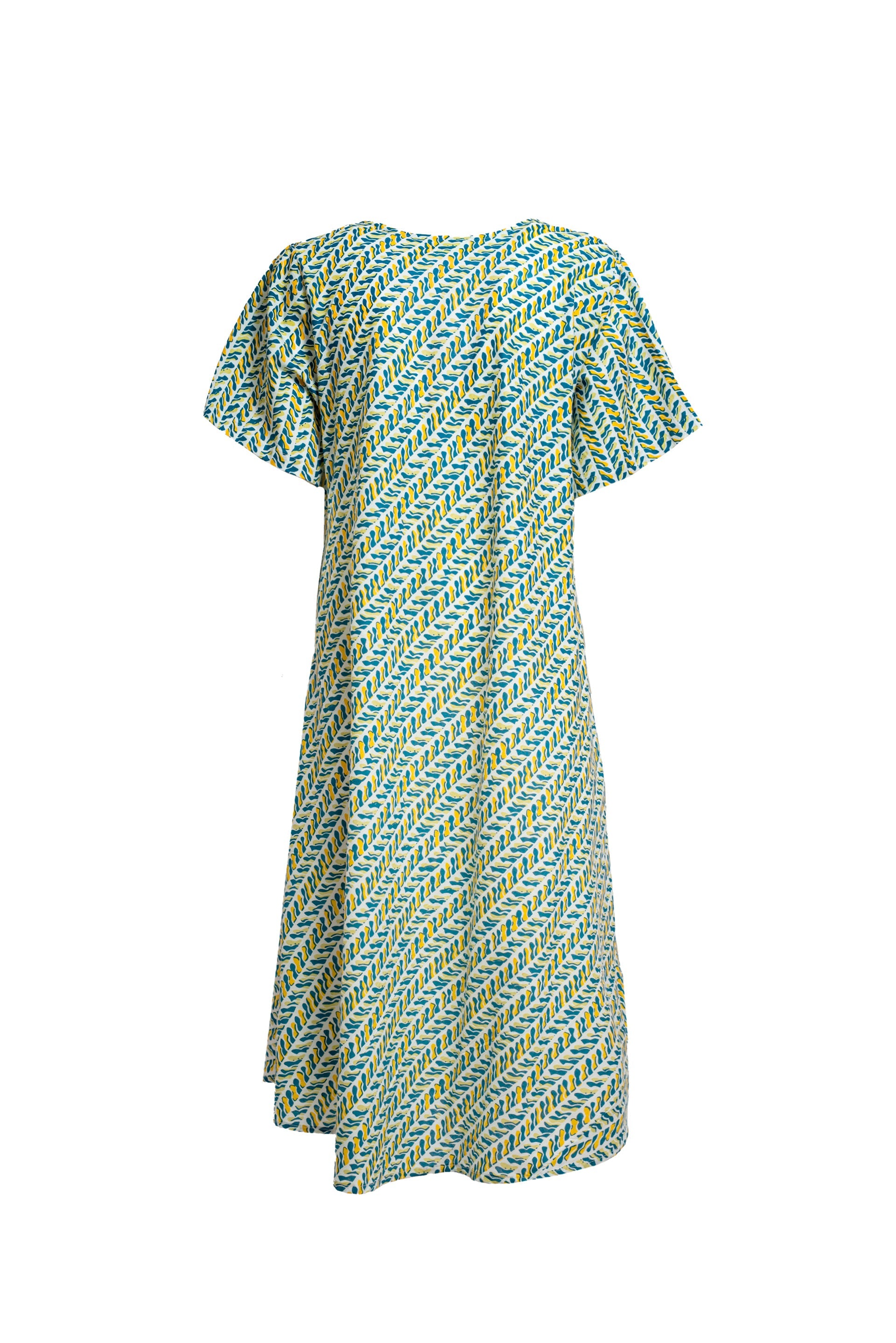 Vestito Cotone 100% bianco e giallo Ubeda