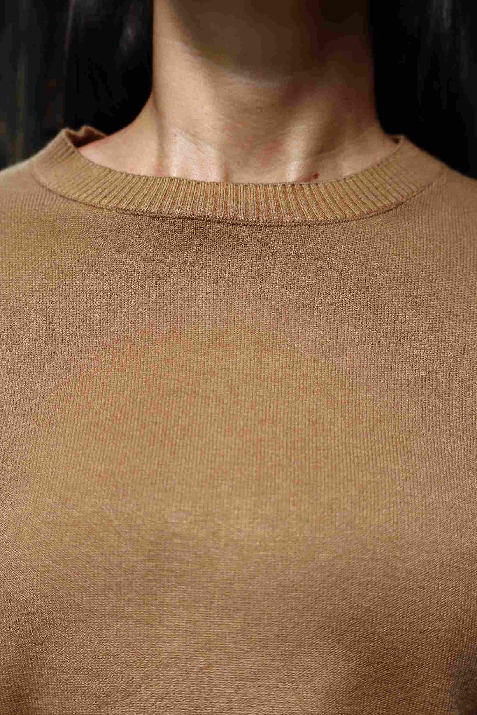 Maglione Armonia d’inverno caramello (viscosa)