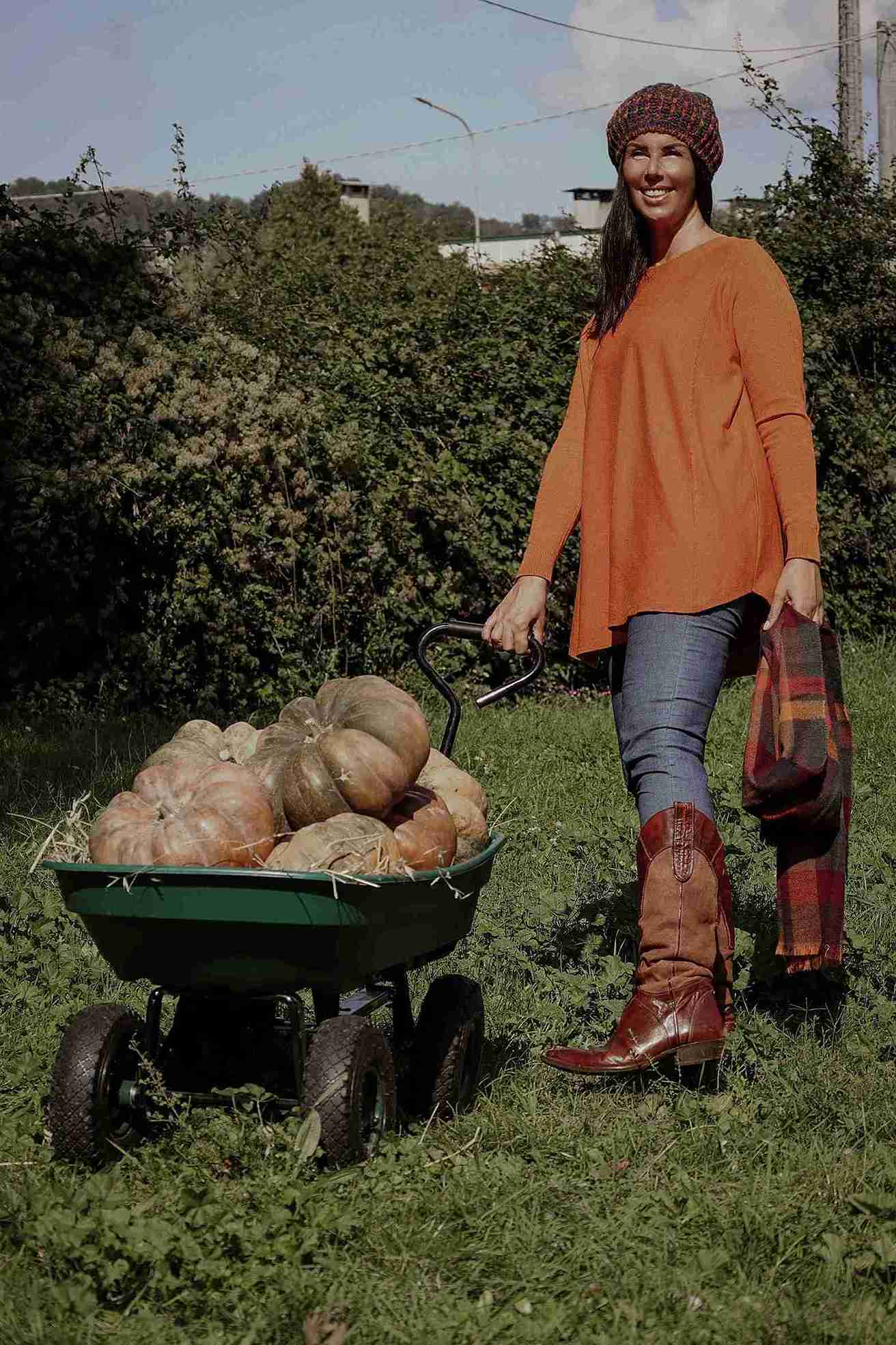 Maglione Trama d’Autunno Zucca (viscosa)