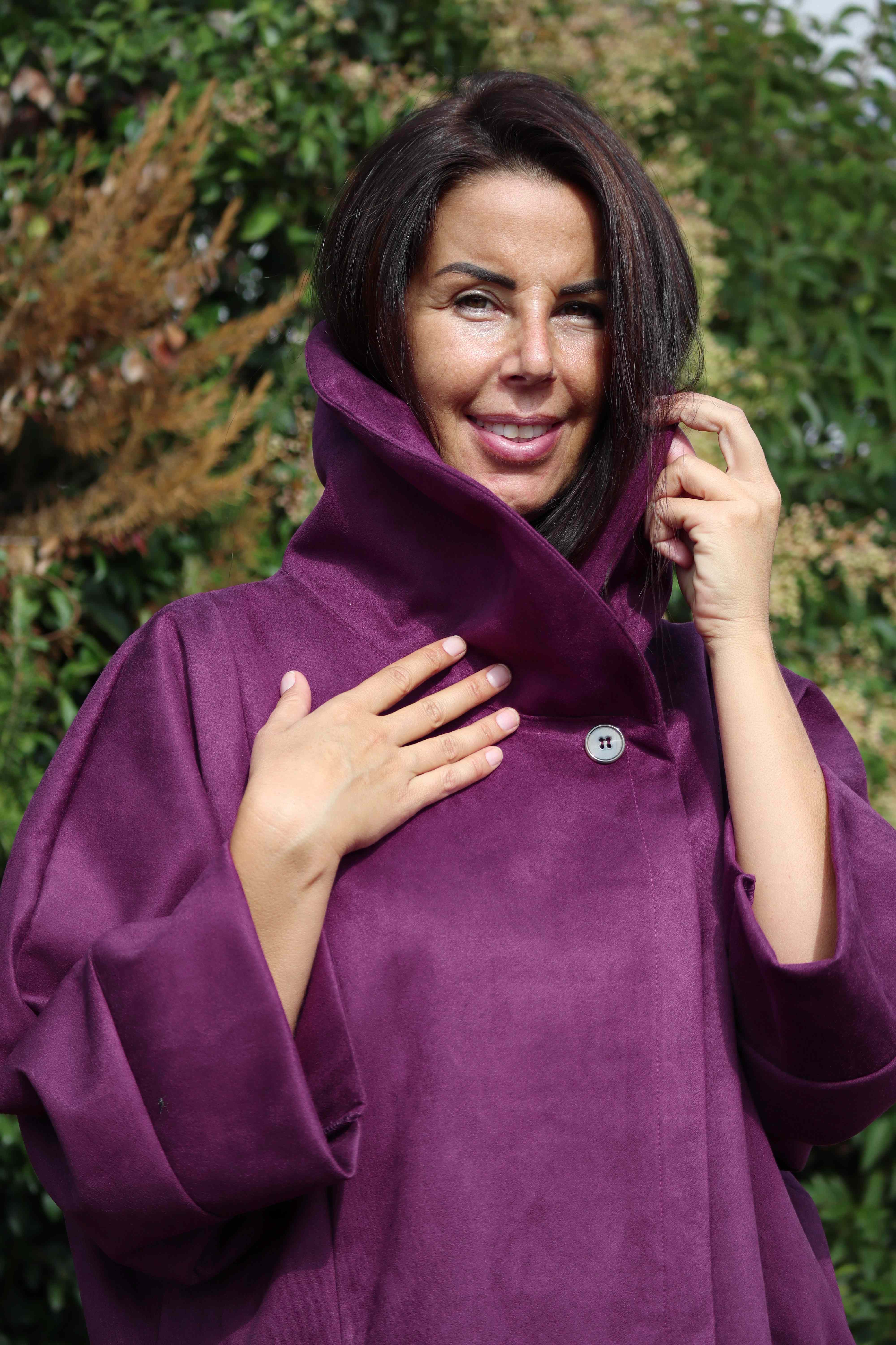 Giacca Aurora Melanzana (eco camoscio)