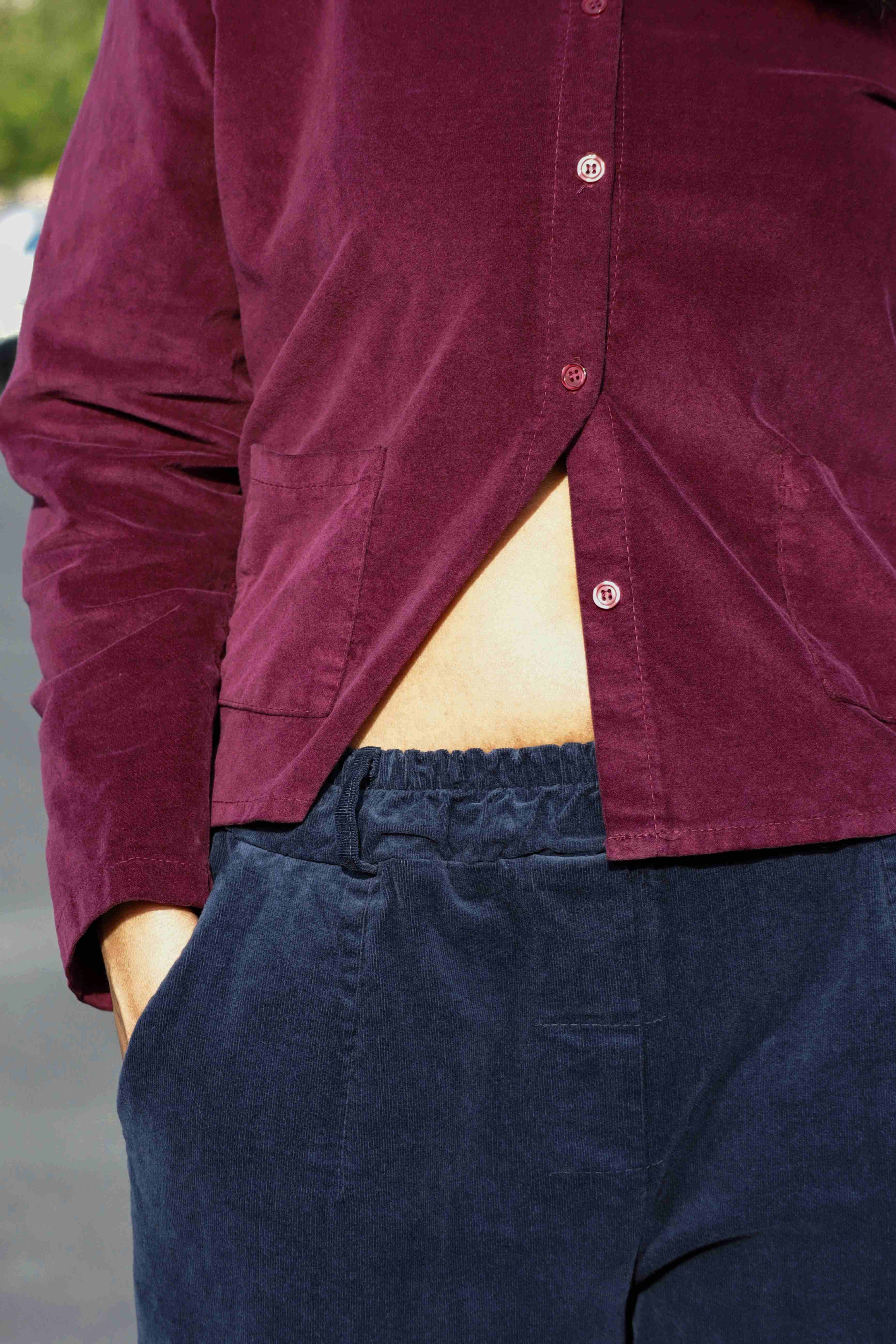 Pantalone COMFLY Blu (velluto a costine)