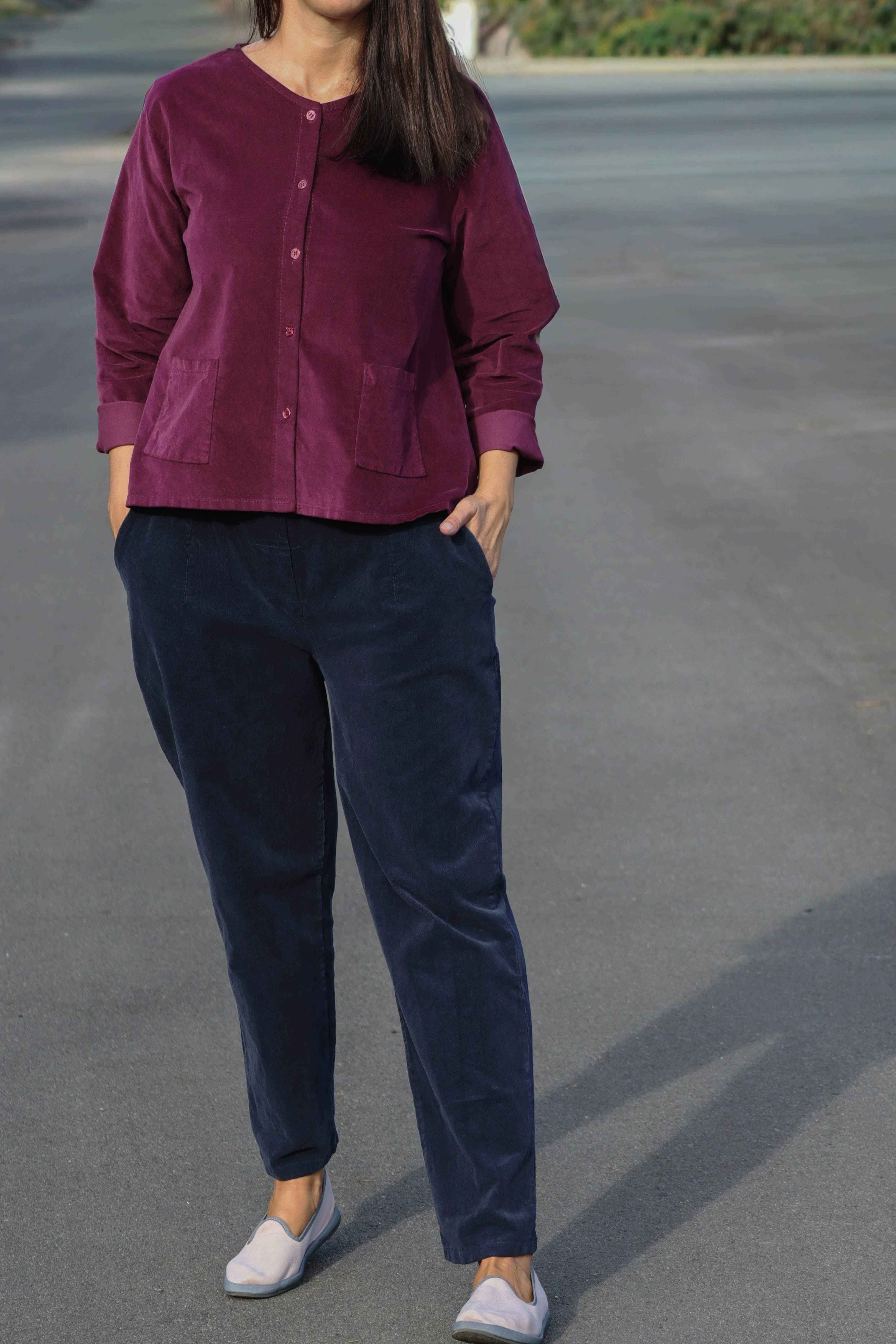 Pantalone COMFLY Blu (velluto a costine)