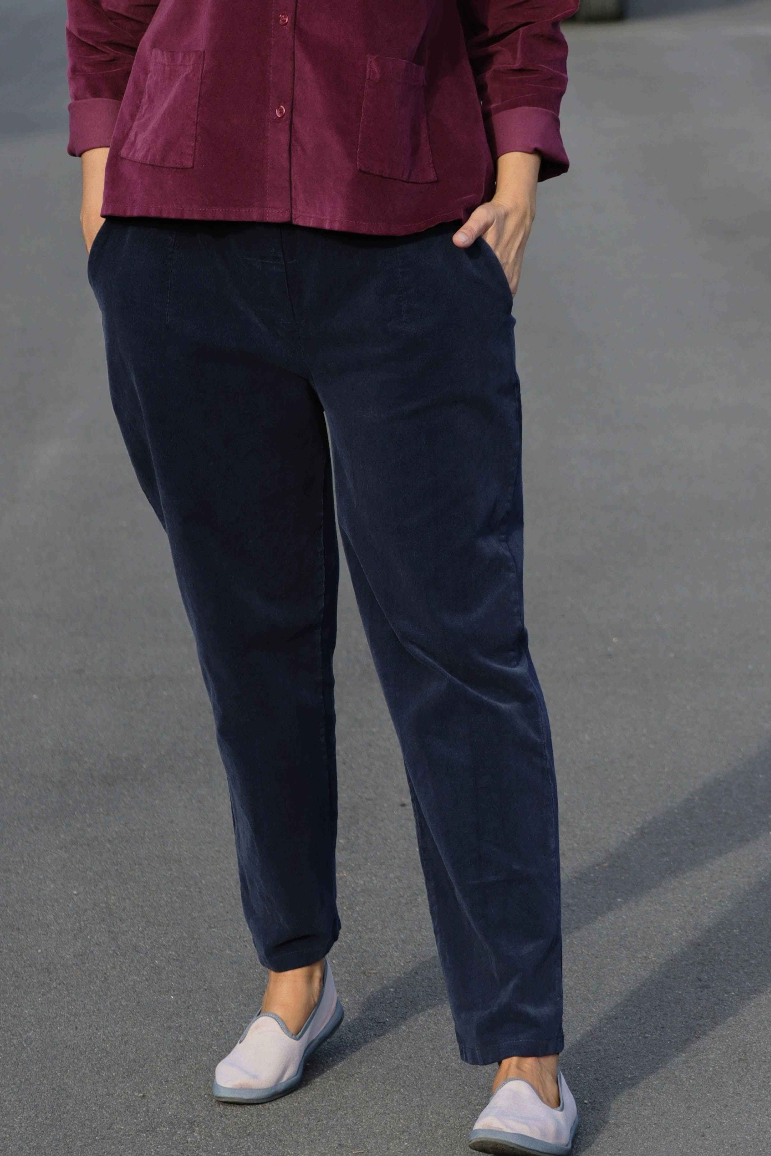 Pantalone COMFLY Blu (velluto a costine)