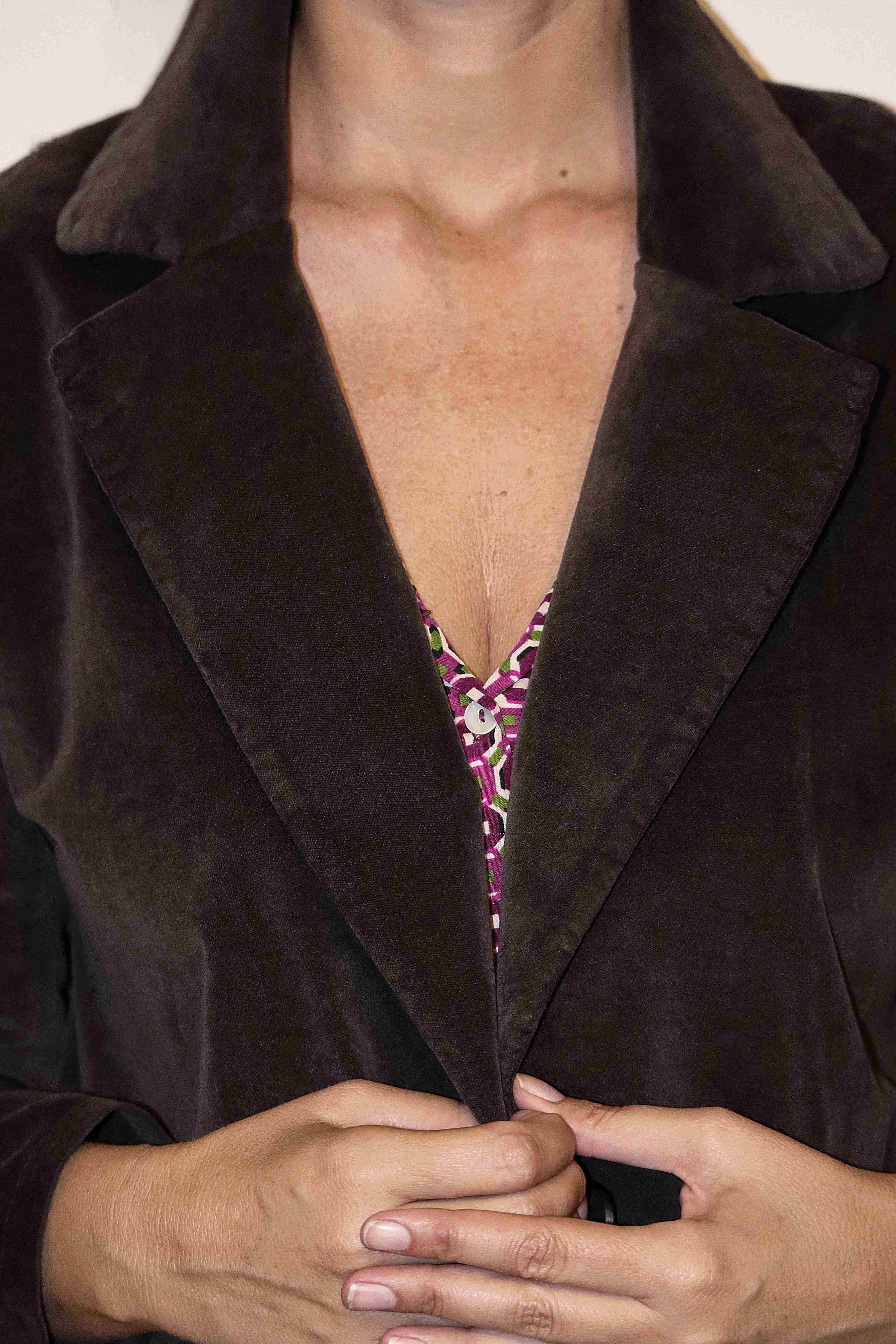 Giacca Velvet marrone (velluto liscio)