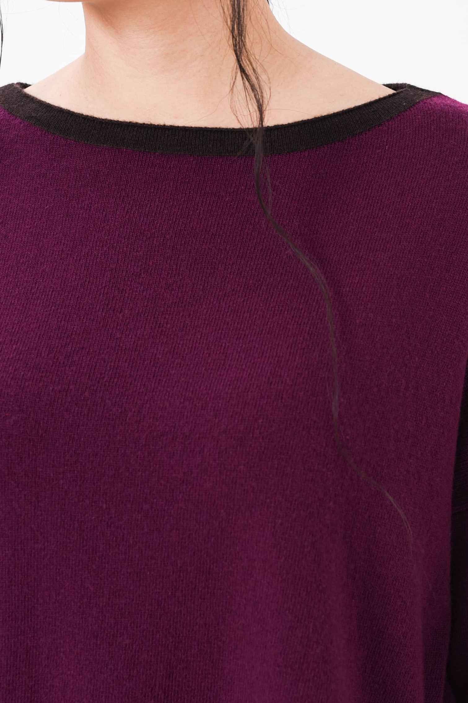 Eclipse Eggplant Sweater (Wool and Cashmere)