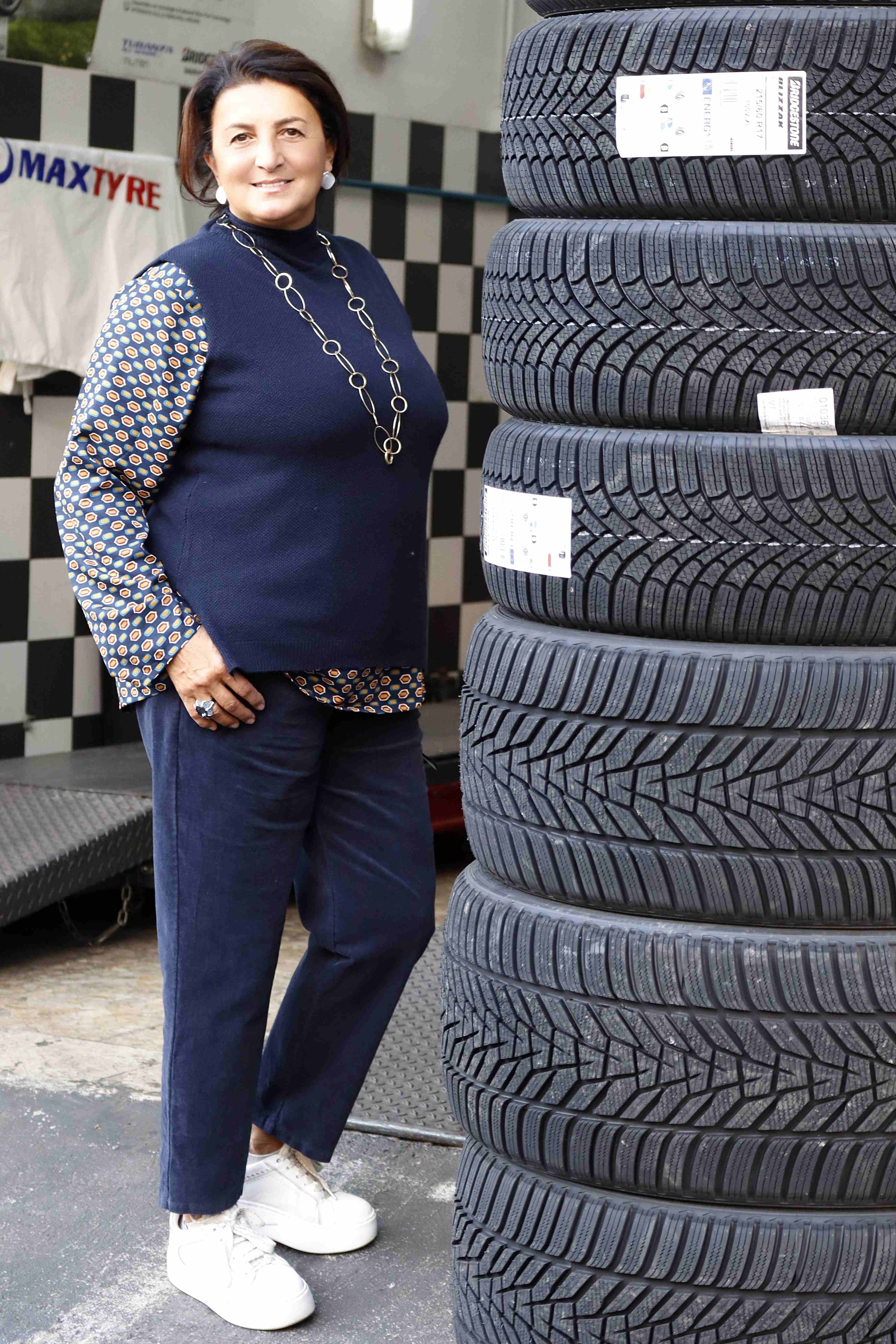 Chaleco azul con punto de arroz (lana y cachemir)