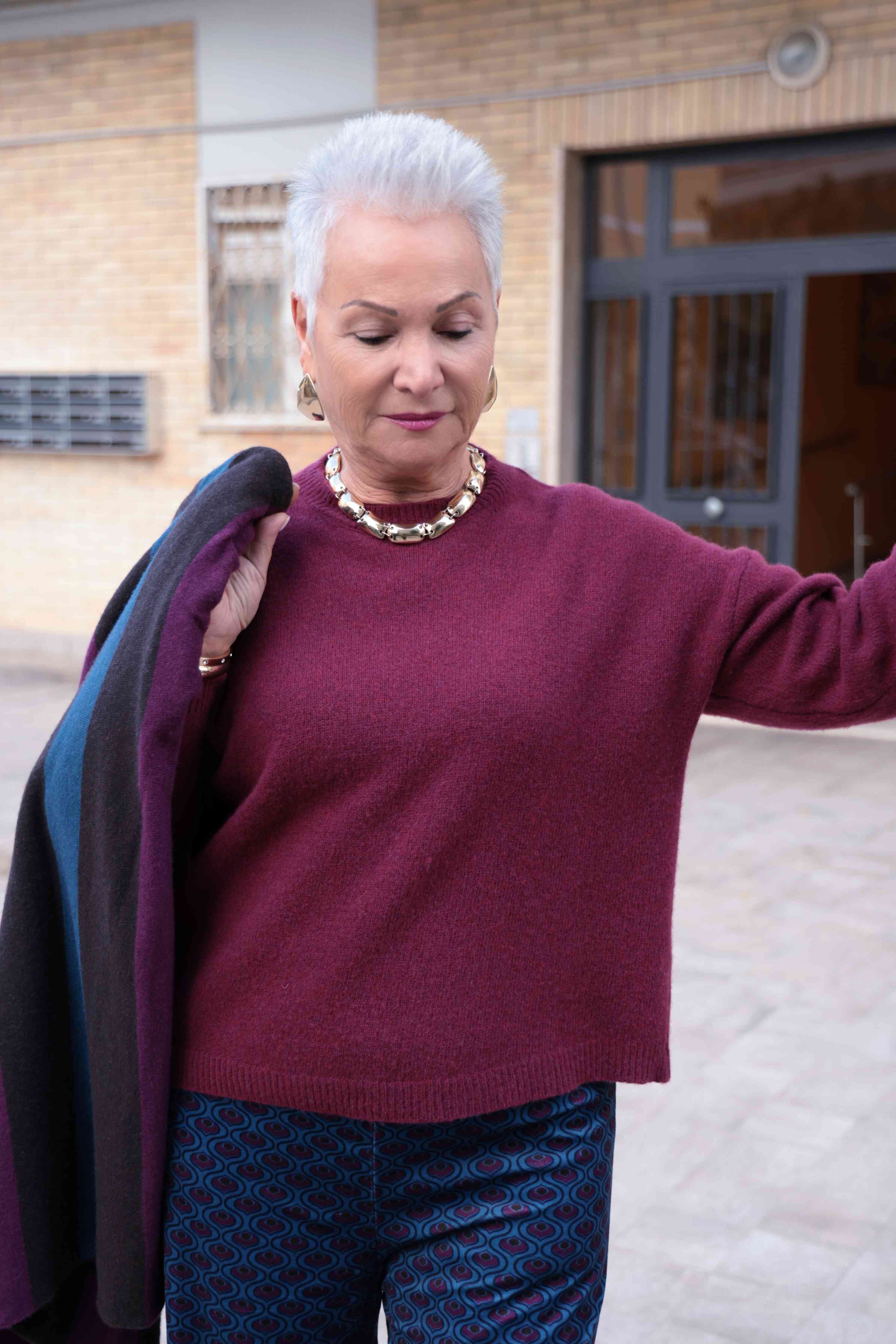 Maglione Pure Merinos Bordeaux (pura lana merinos)