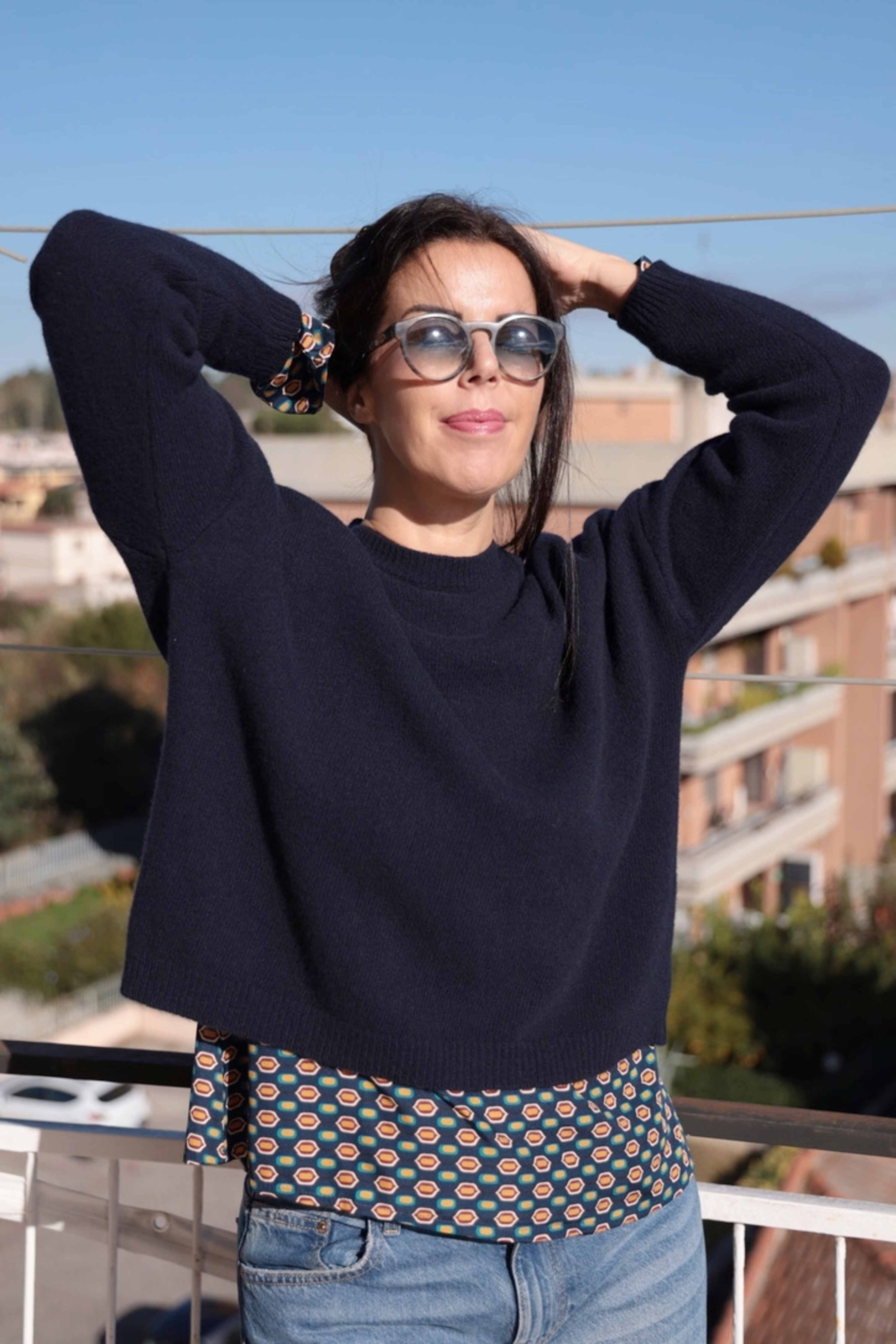 Suéter azul Pure Merinos (lana merino pura)