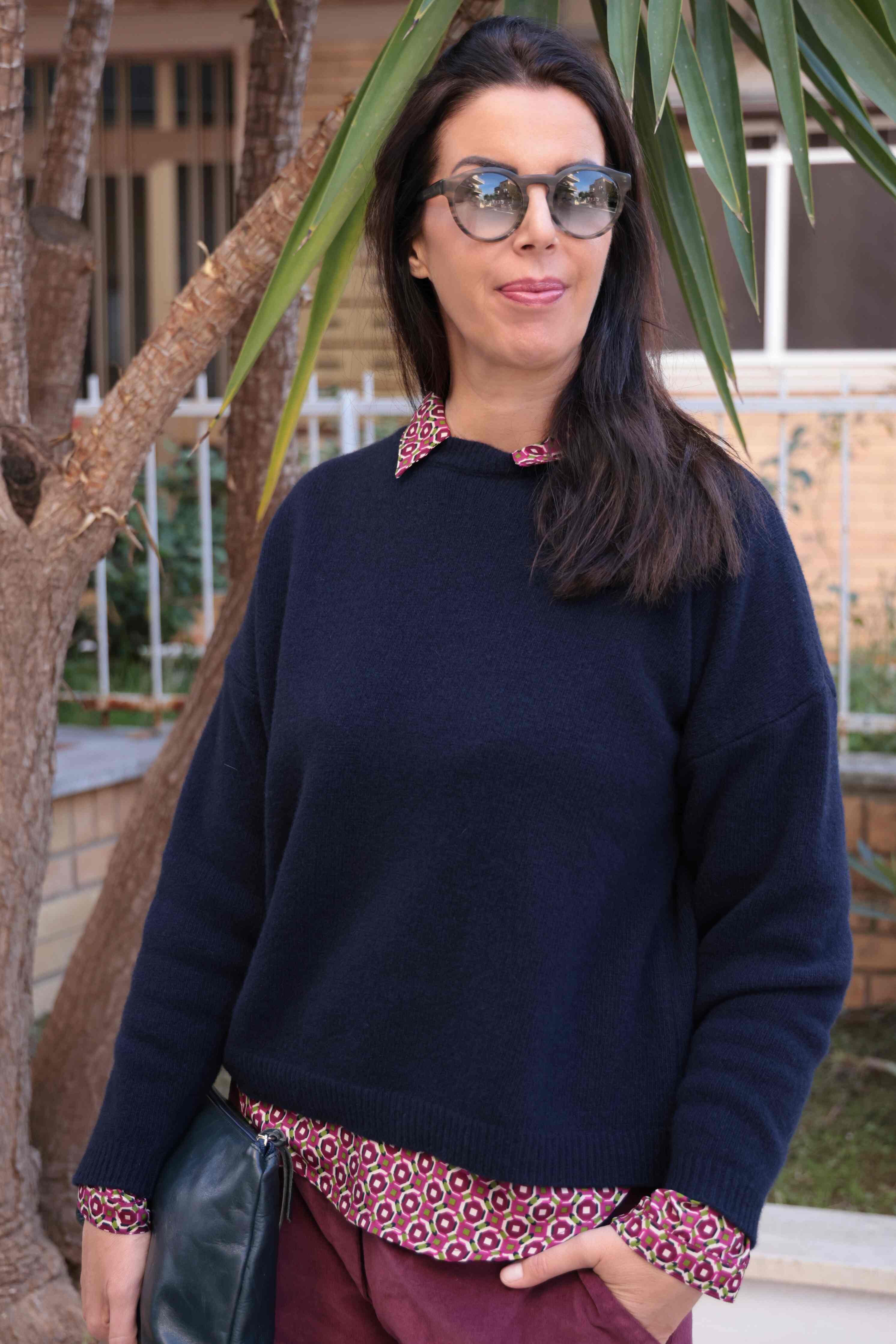 Suéter azul Pure Merinos (lana merino pura)