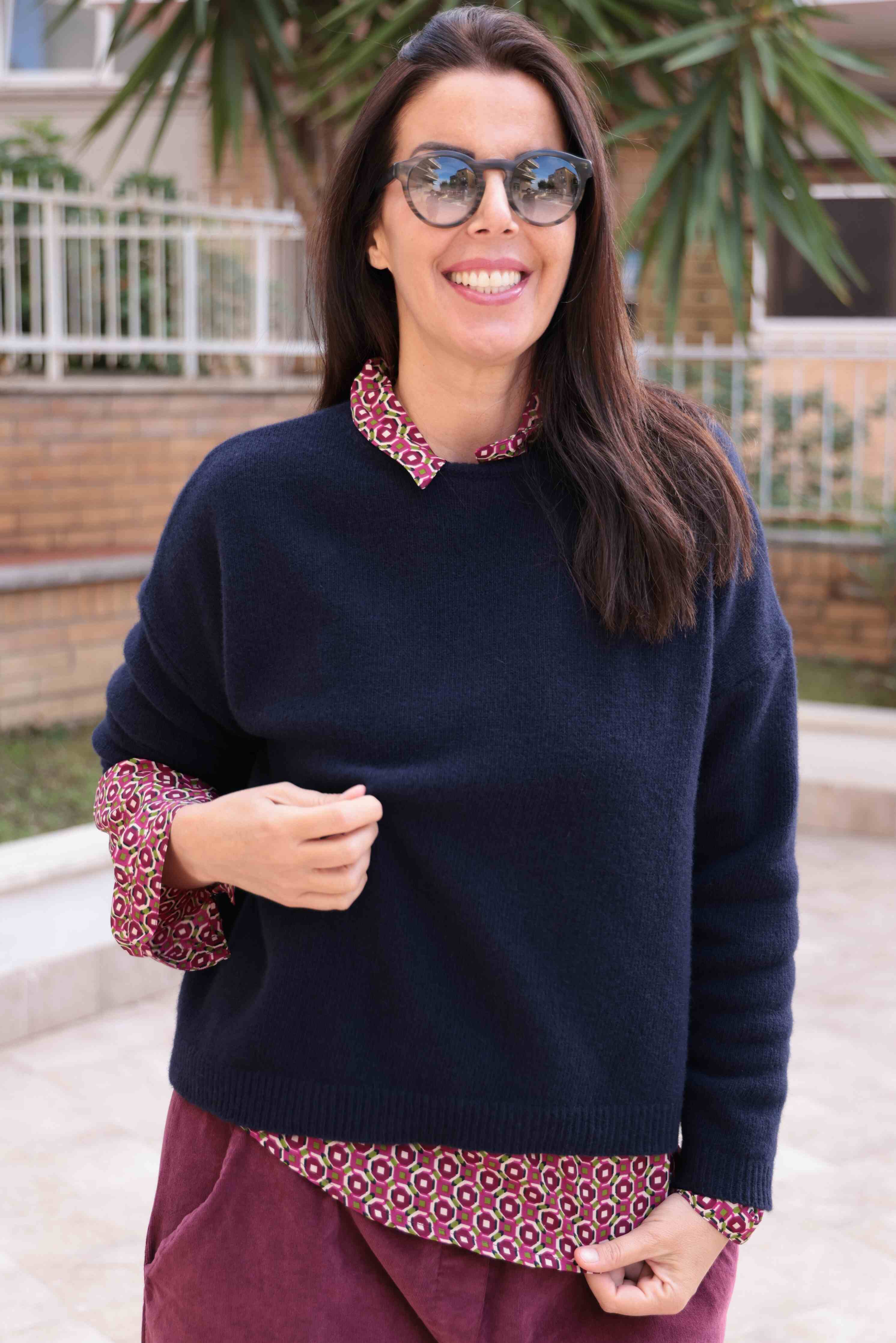 Suéter azul Pure Merinos (lana merino pura)