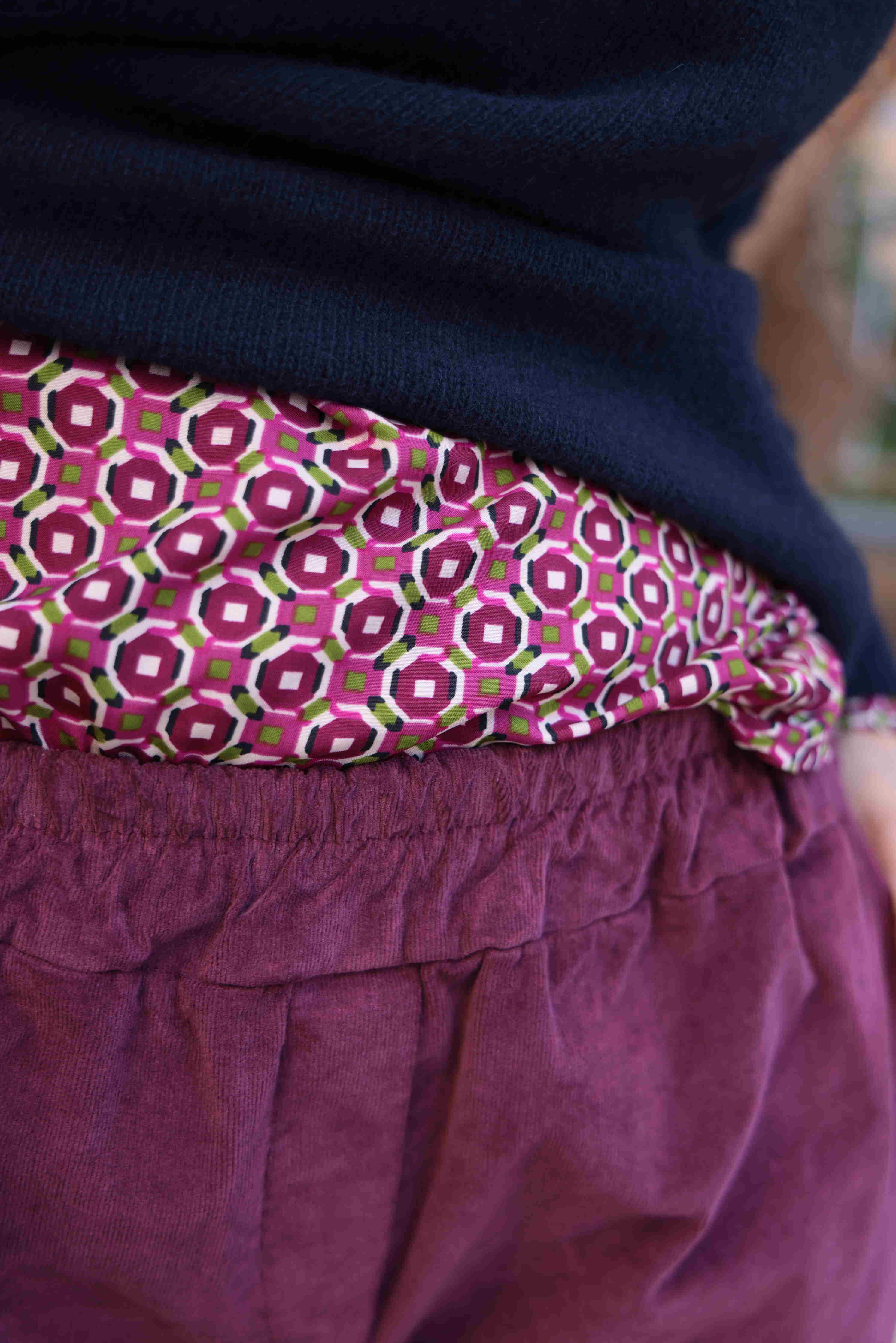 Pantalone Comfly Bordeaux (velluto a costine)