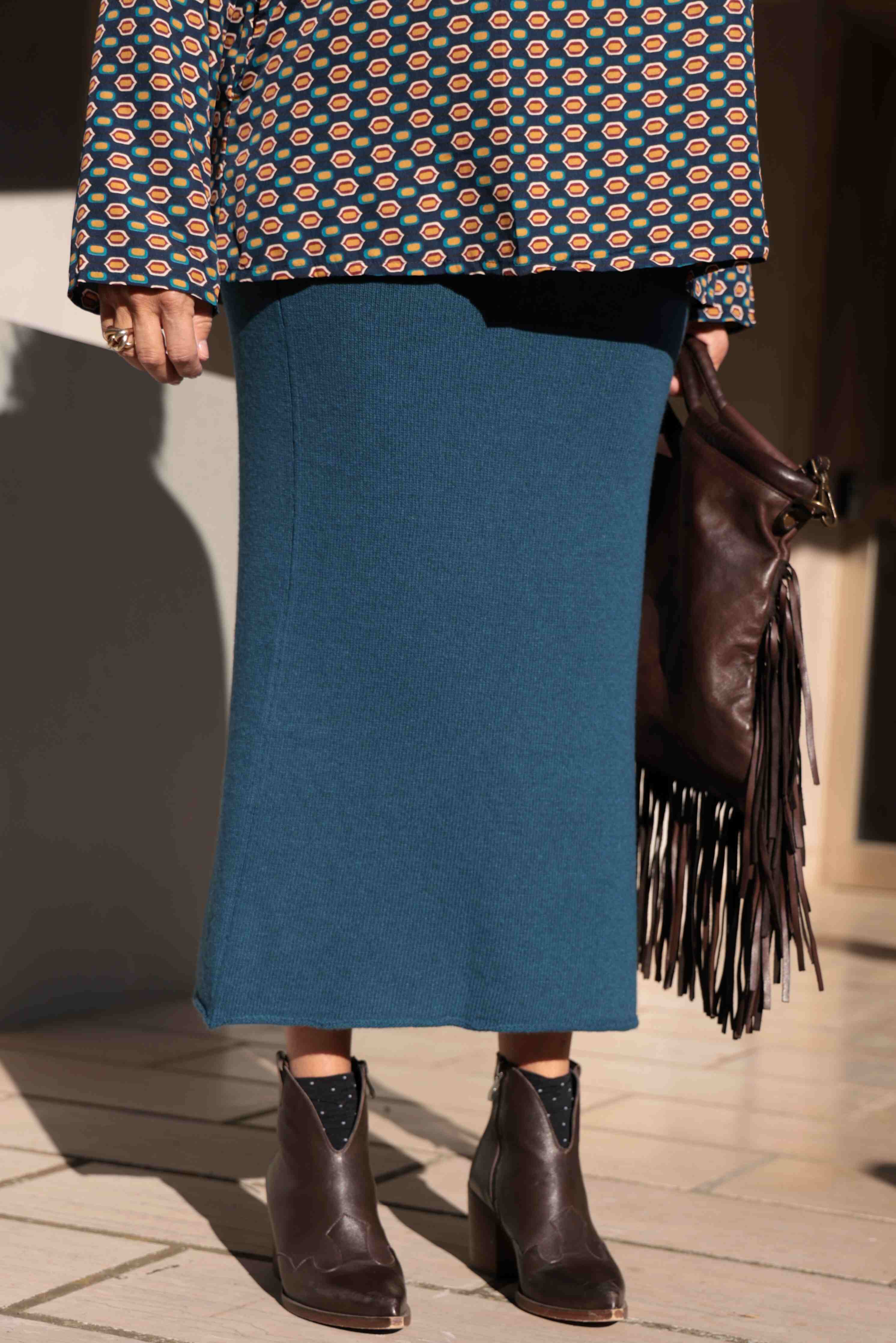 Falda Eclissi Ottanio (lana y cachemira)