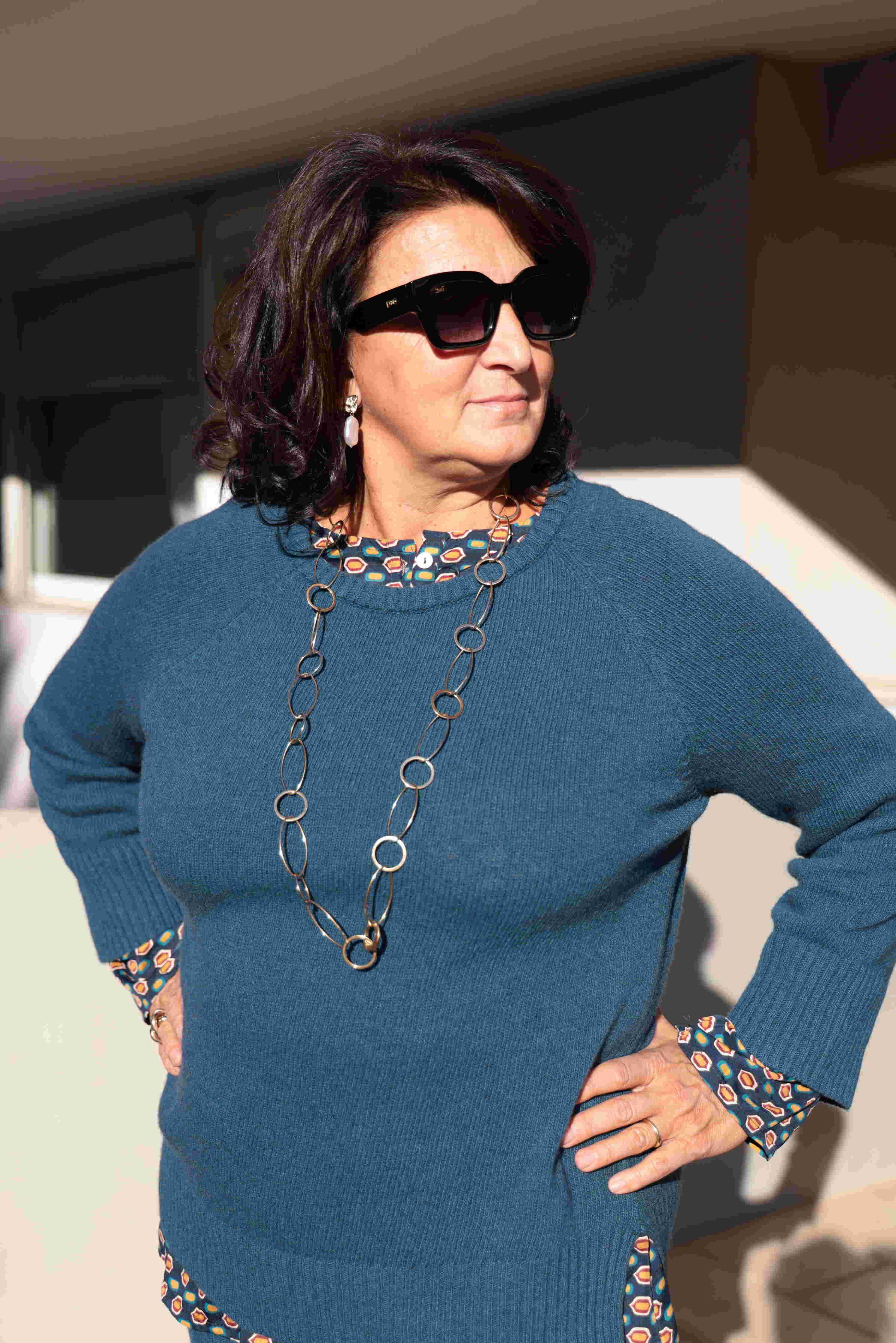 Maglione Nuvole d'inverno Ottanio (lana e cashmere)