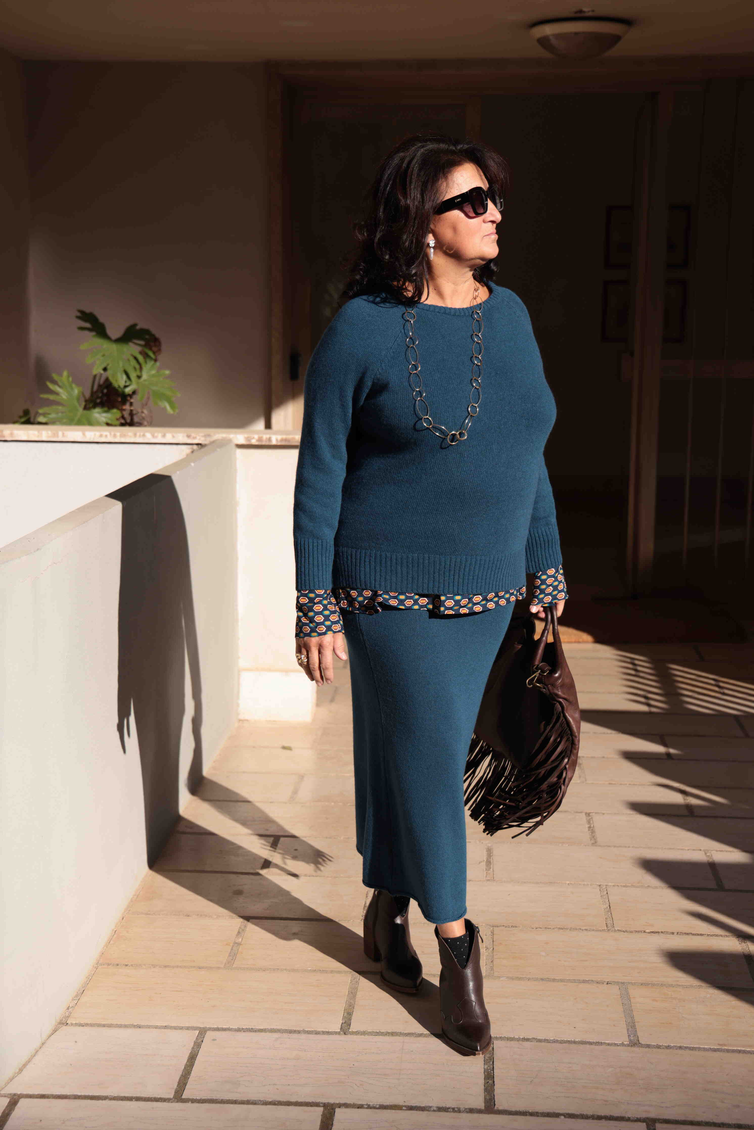 Maglione Nuvole d'inverno Ottanio (lana e cashmere)