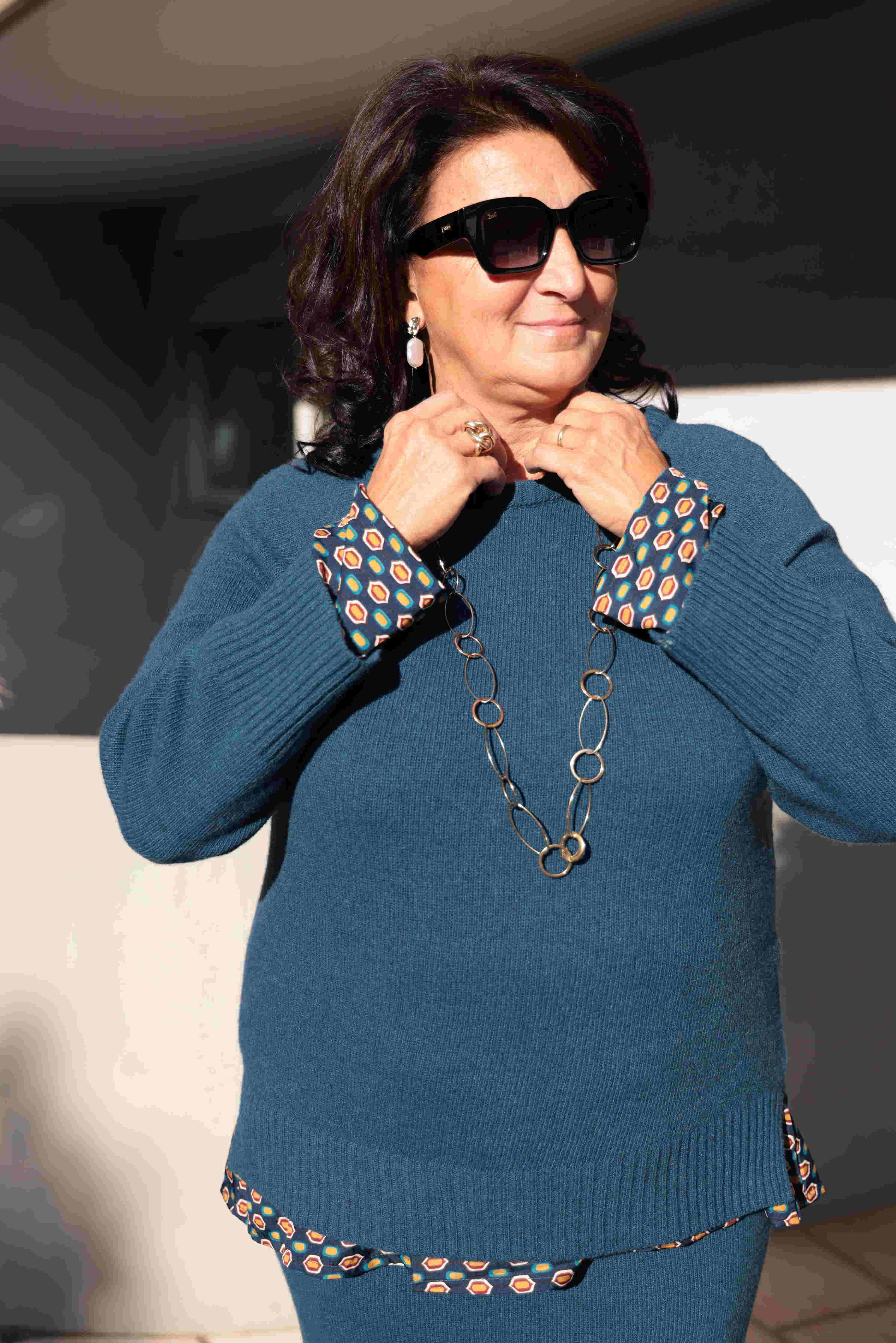 Maglione Nuvole d'inverno Ottanio (lana e cashmere)