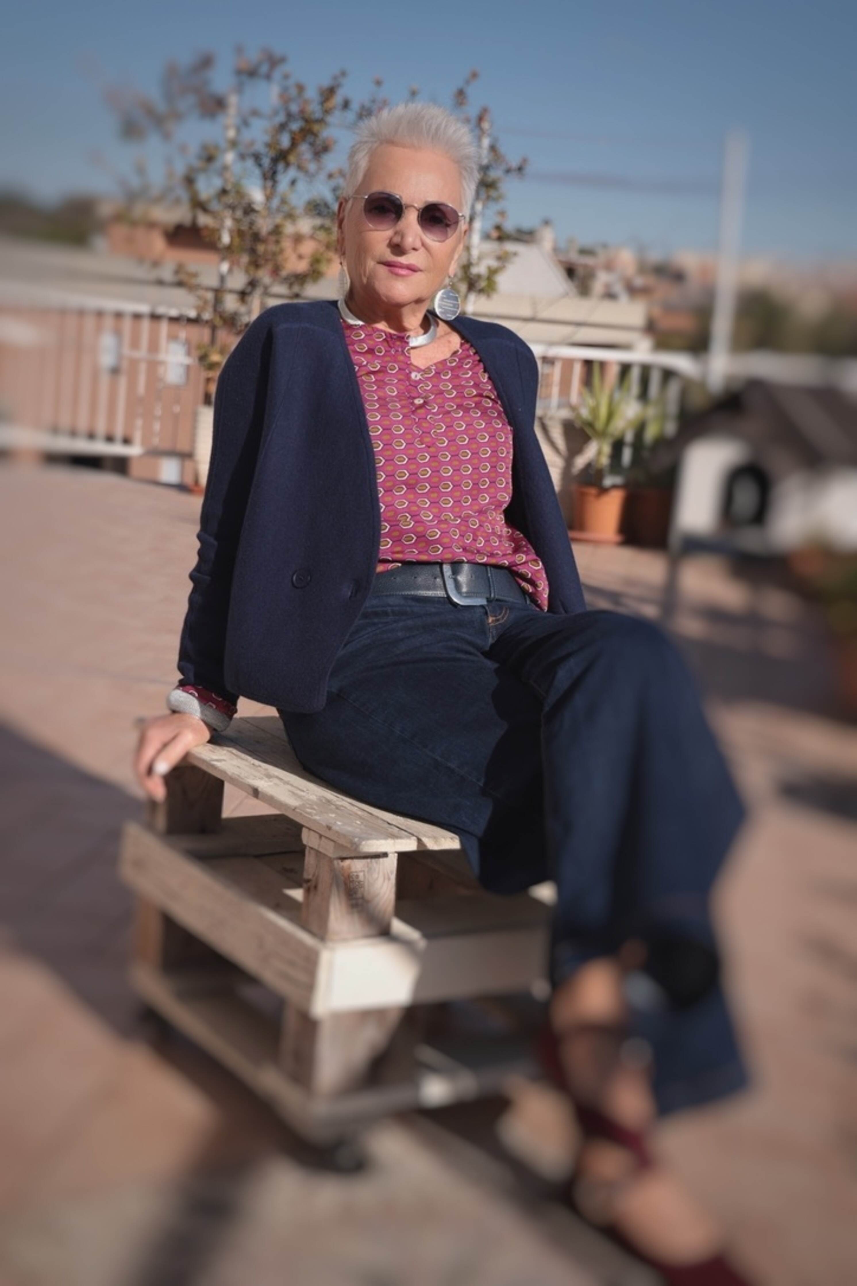 Giacca Oxford Blu (filo viscosa)