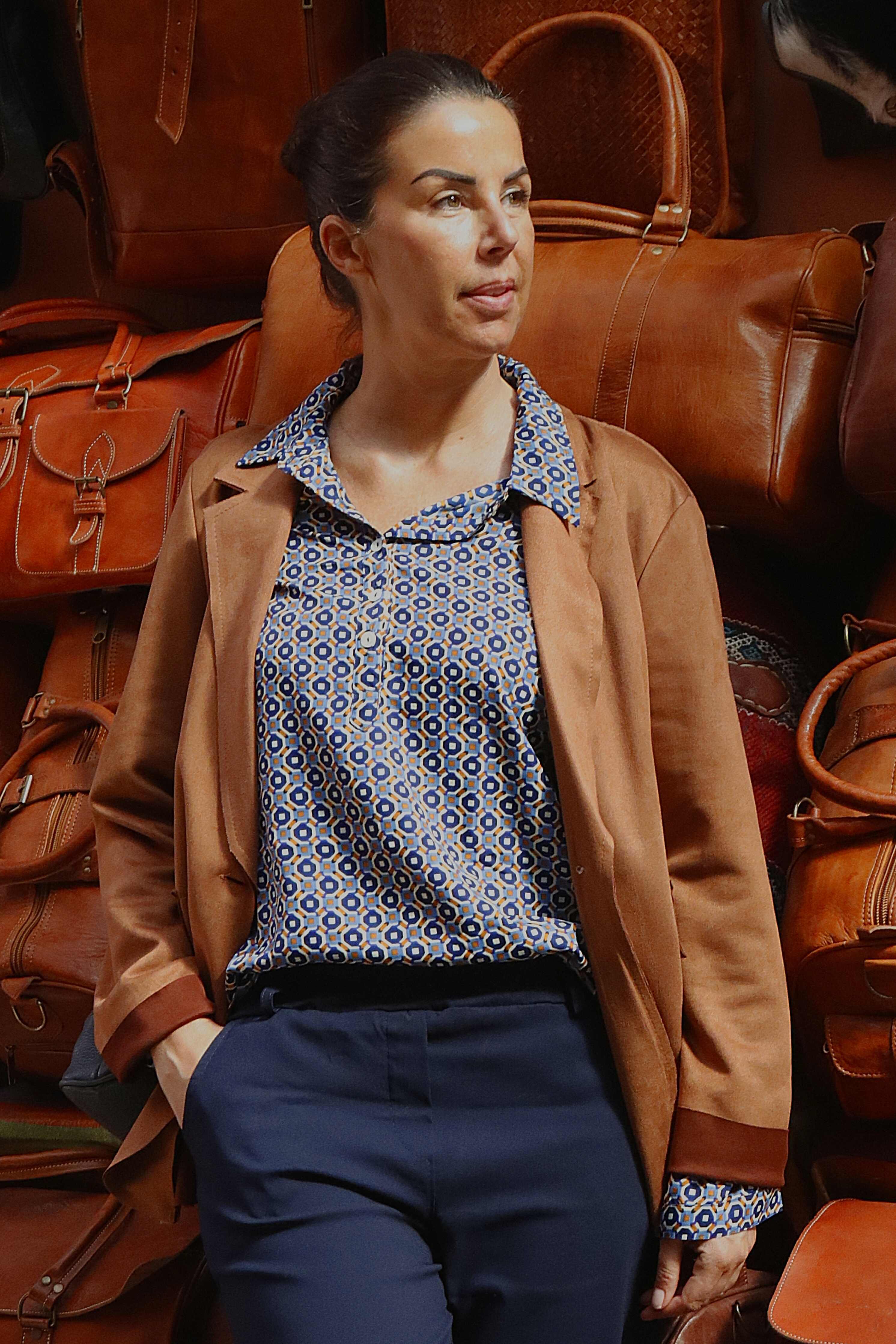 Camicia Mini Geometrie in Seta