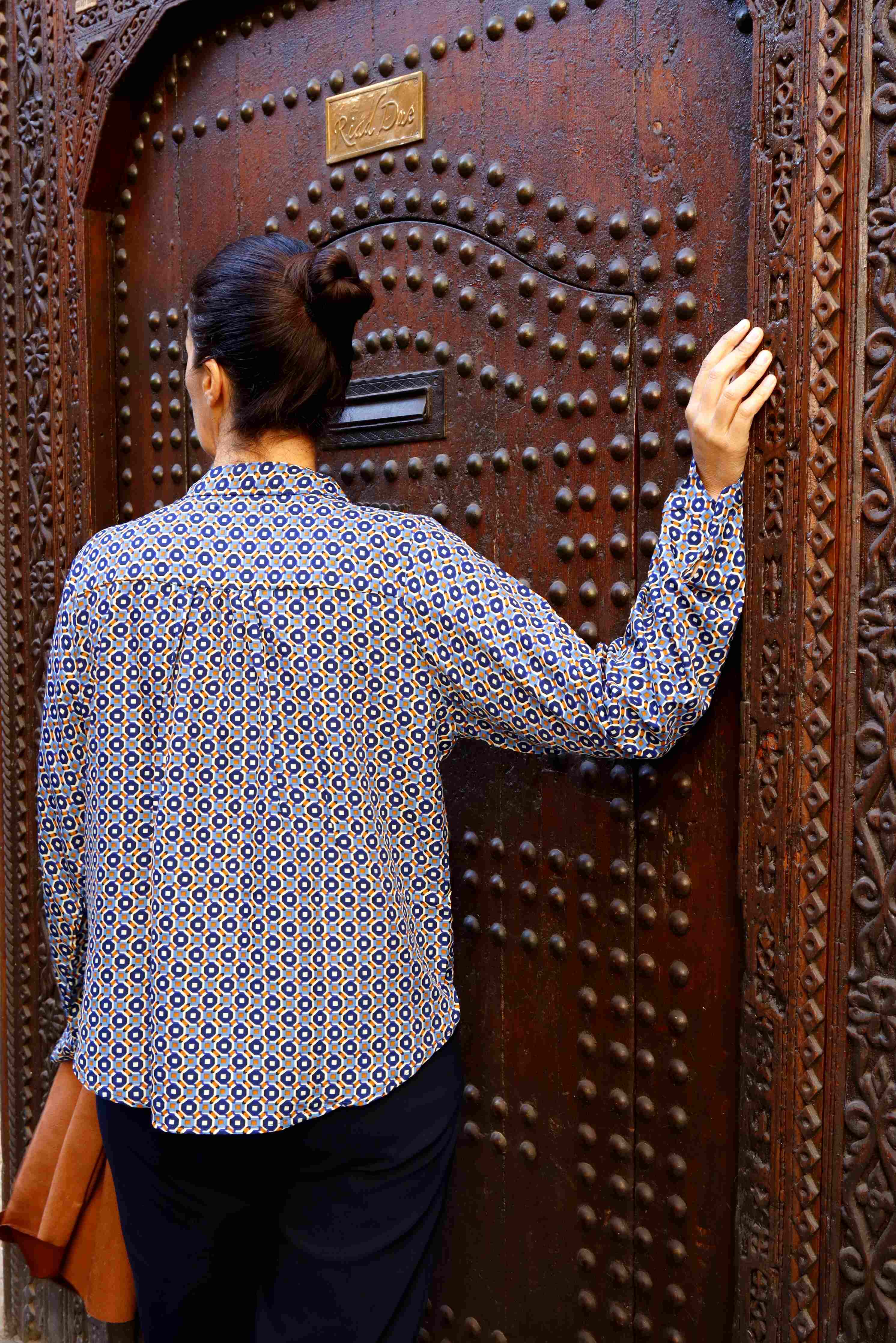 Camicia Mini Geometrie in Seta