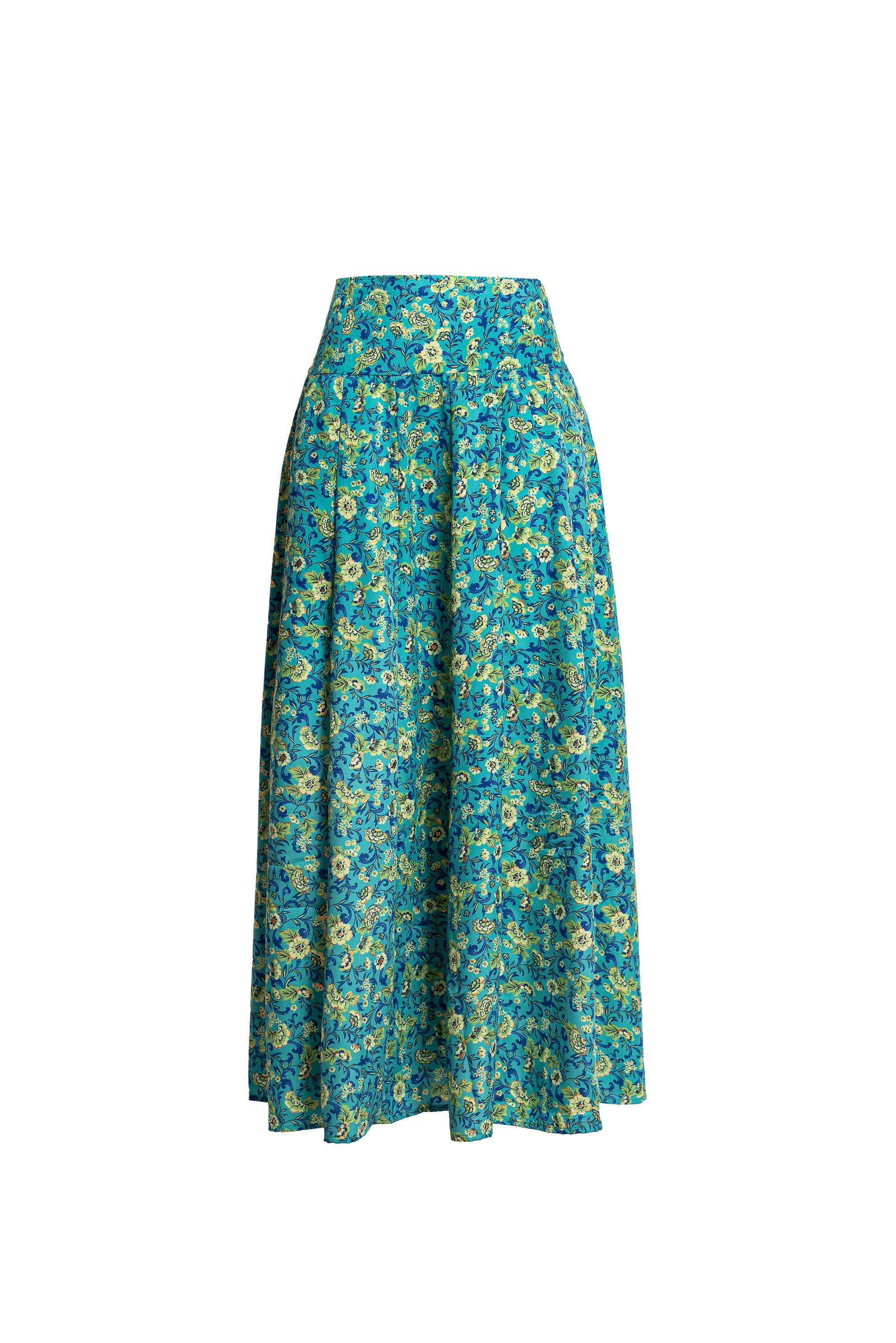 TABERNAS Silk skirt with flowers and gold (last 3 pieces available)