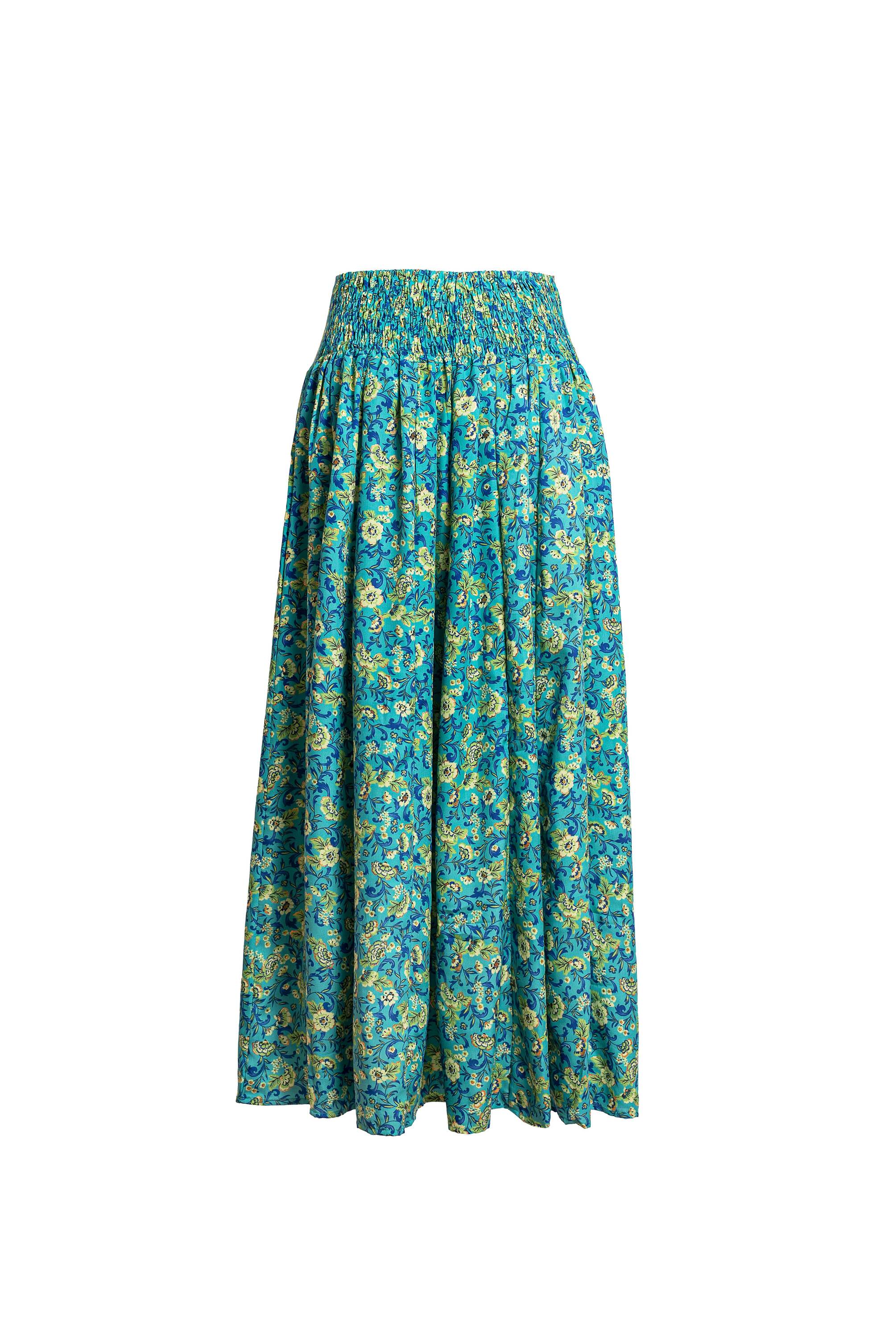 TABERNAS Silk skirt with flowers and gold (last 3 pieces available)