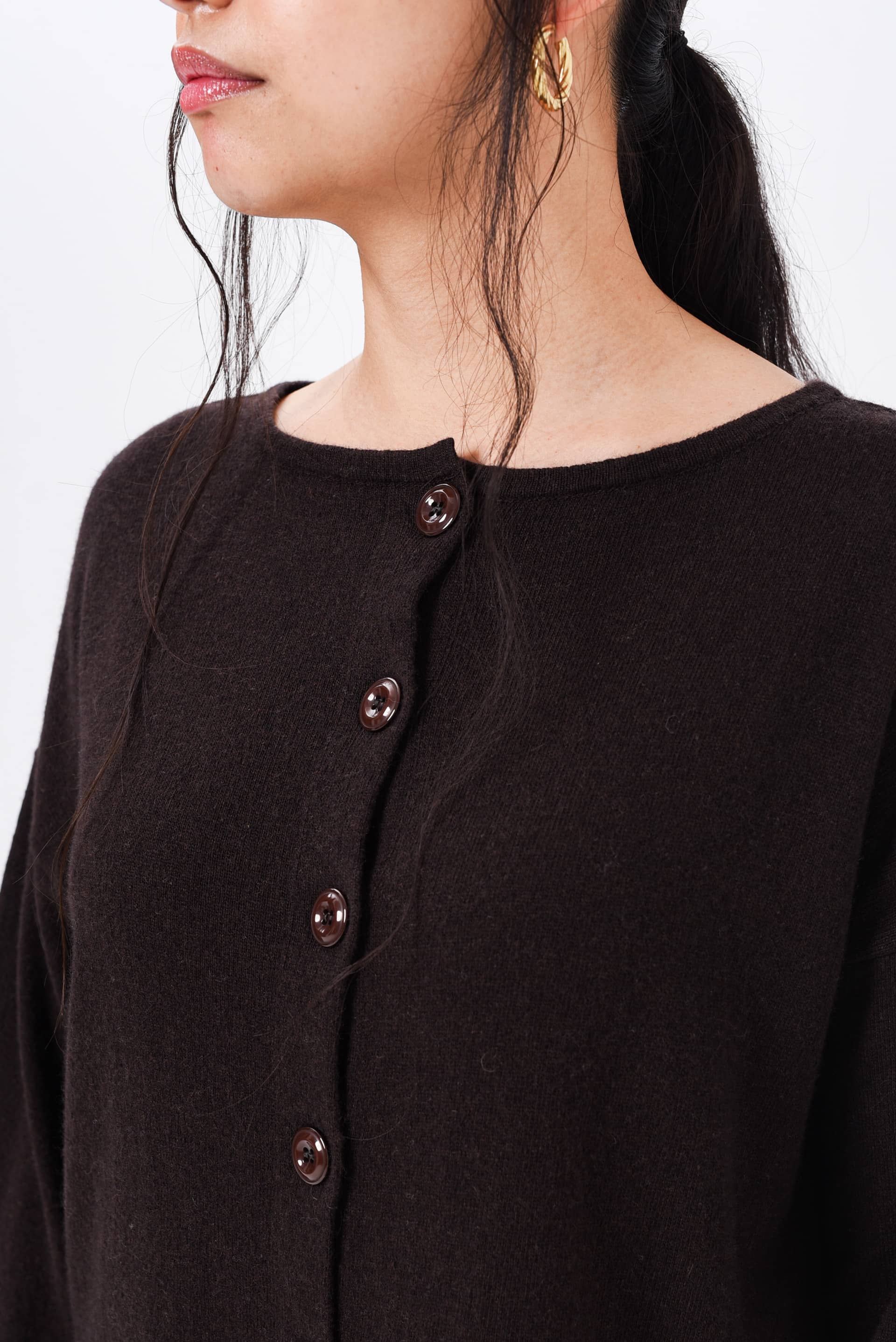 Maglione/cardigan taglio scatola Double face lana e cashmere