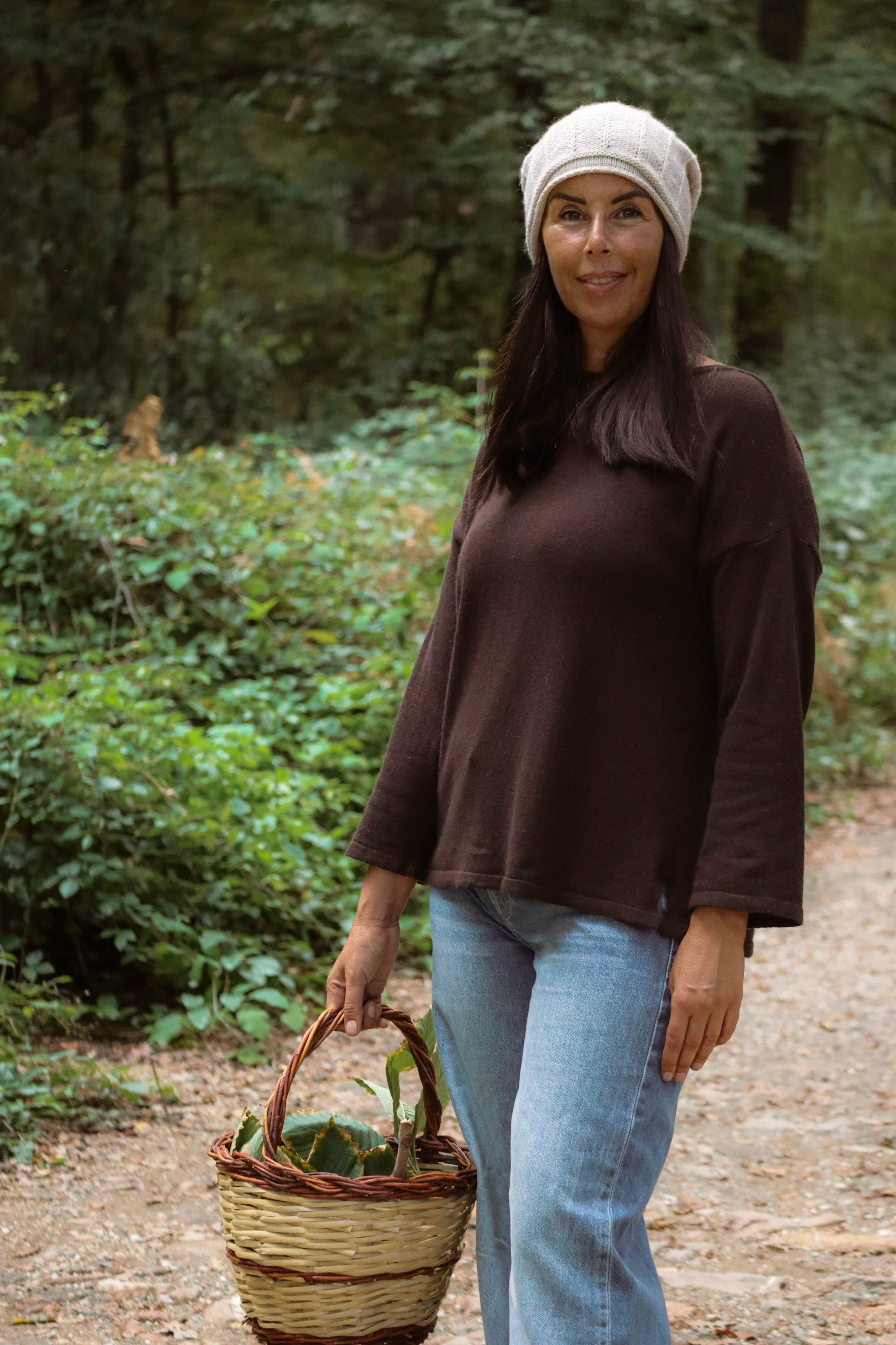 Maglione/cardigan taglio scatola Double face lana e cashmere