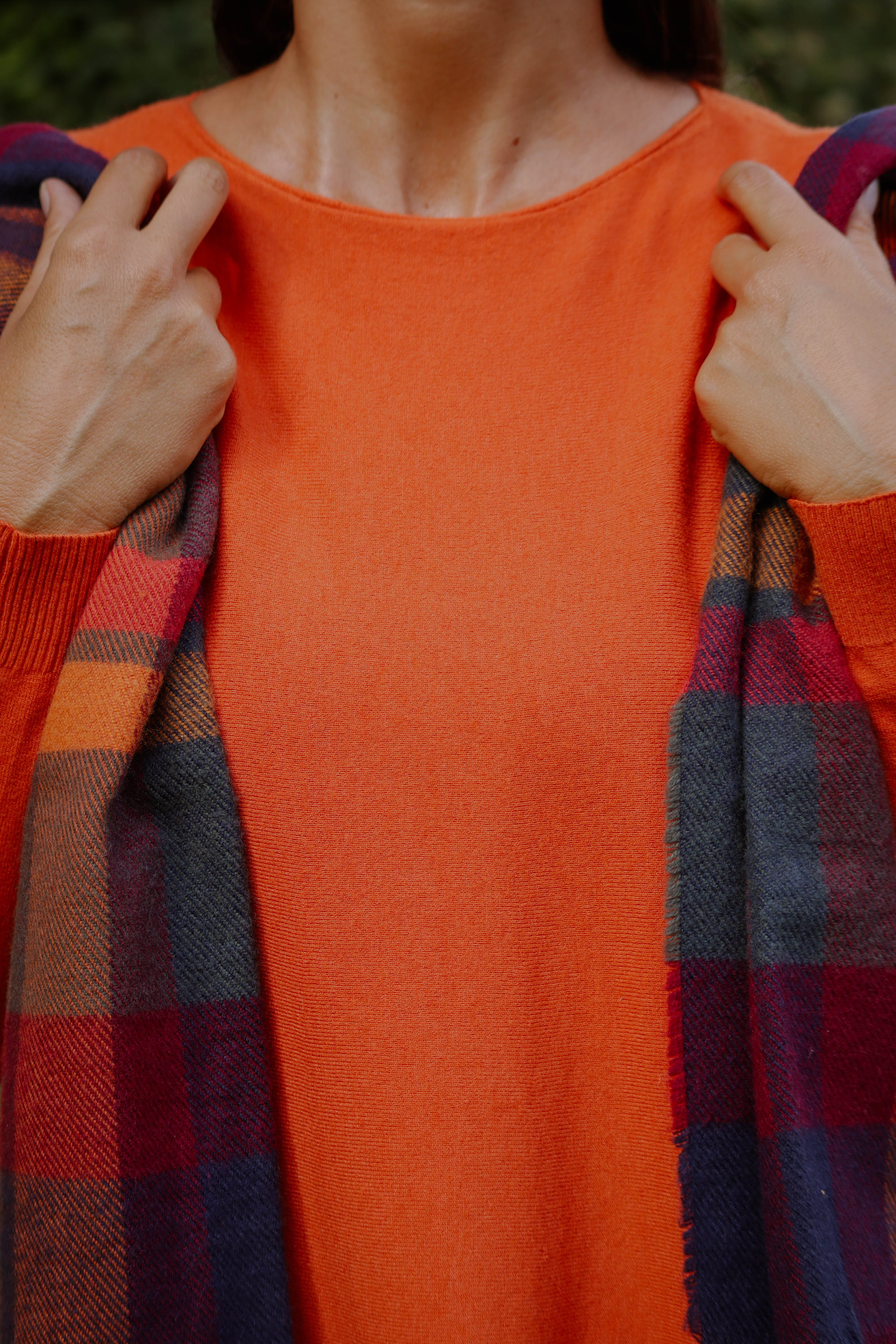 Maglione girocollo Zucca viscosa e modal over size