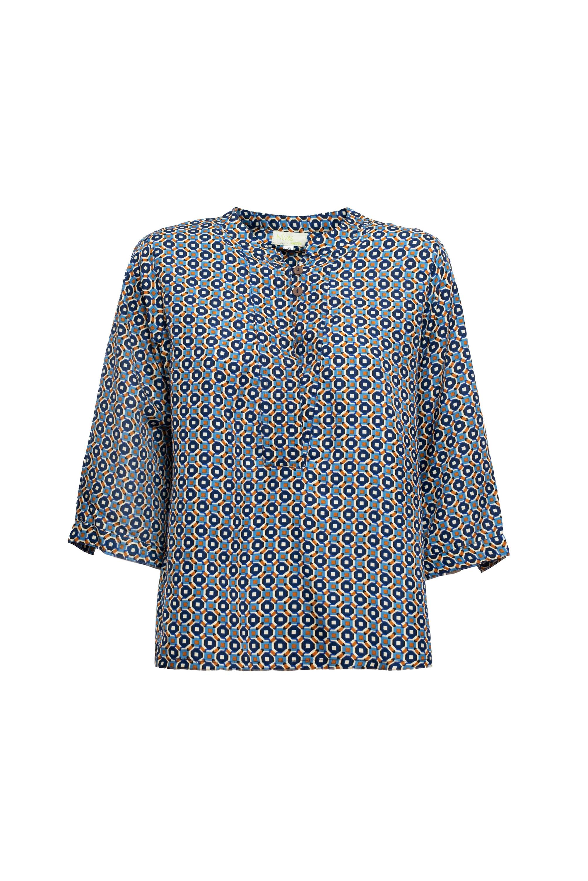 Blusa Seta fantasia geometrica Cordova