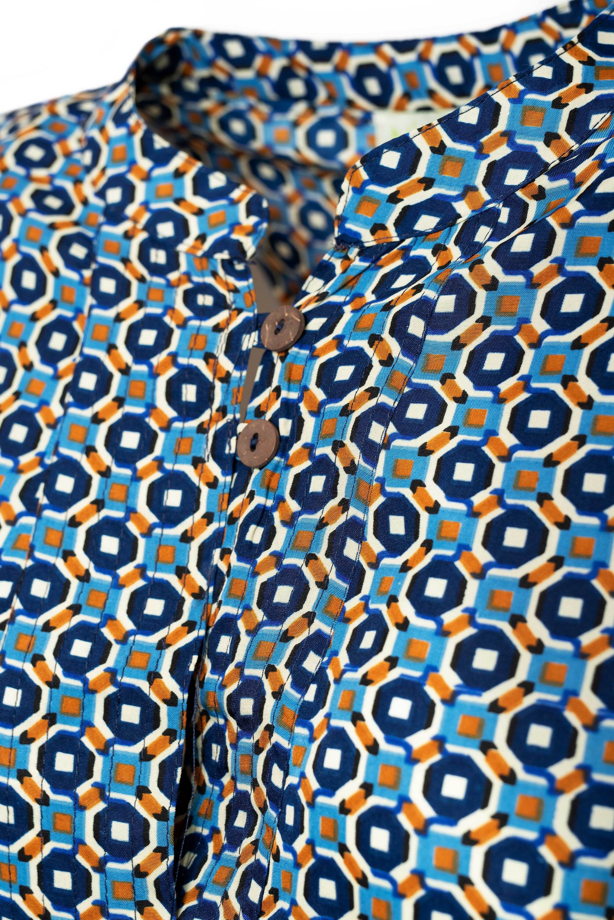Blusa Seta fantasia geometrica Cordova
