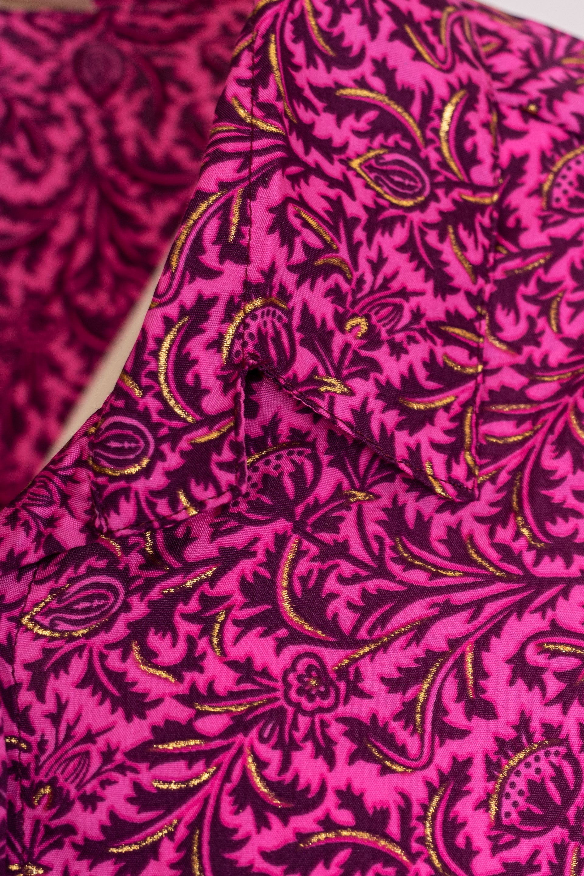 Gonna seta fucsia dettagli oro ( 3 pezzi disponibili )