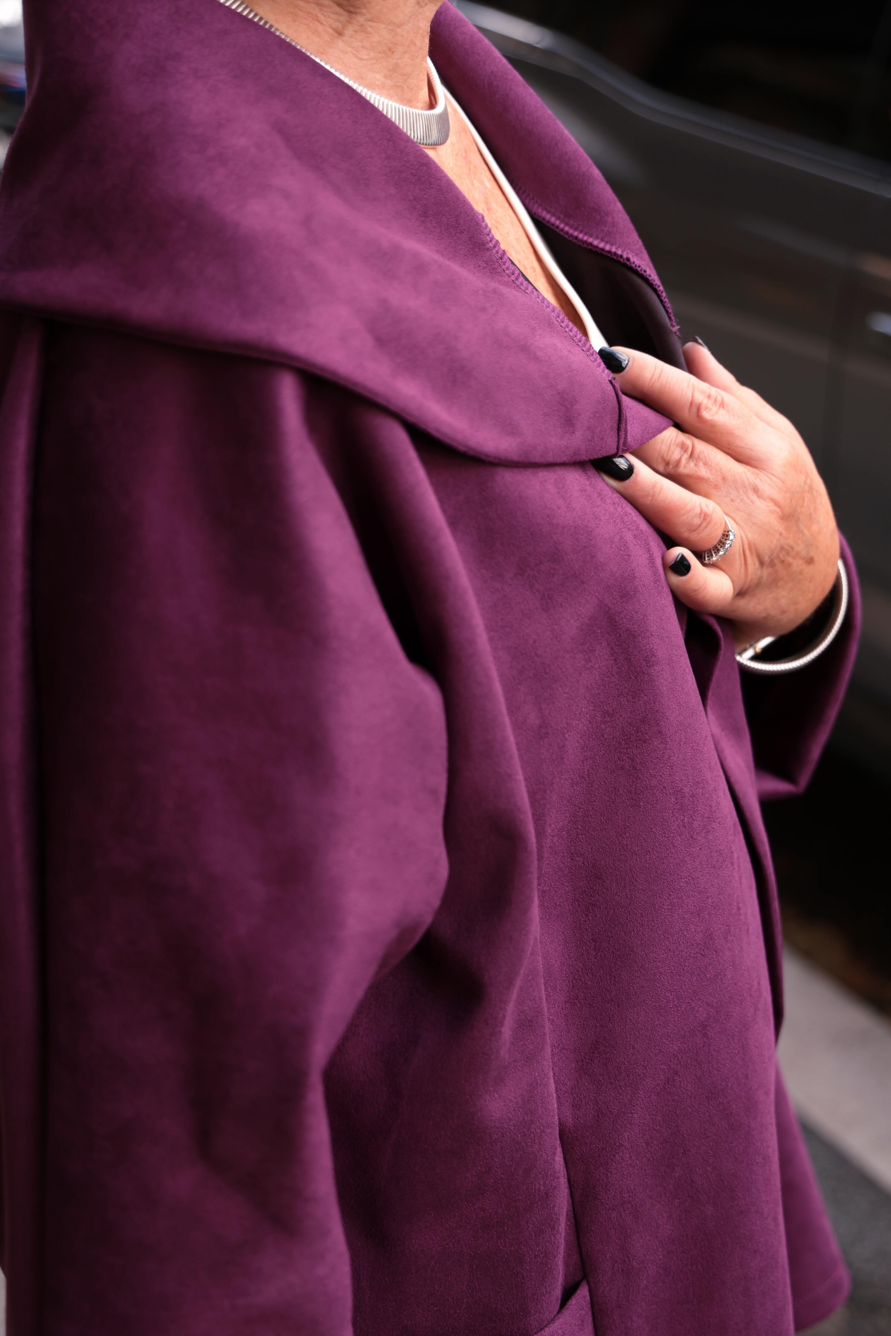 Giacca Aurora Melanzana (eco camoscio)