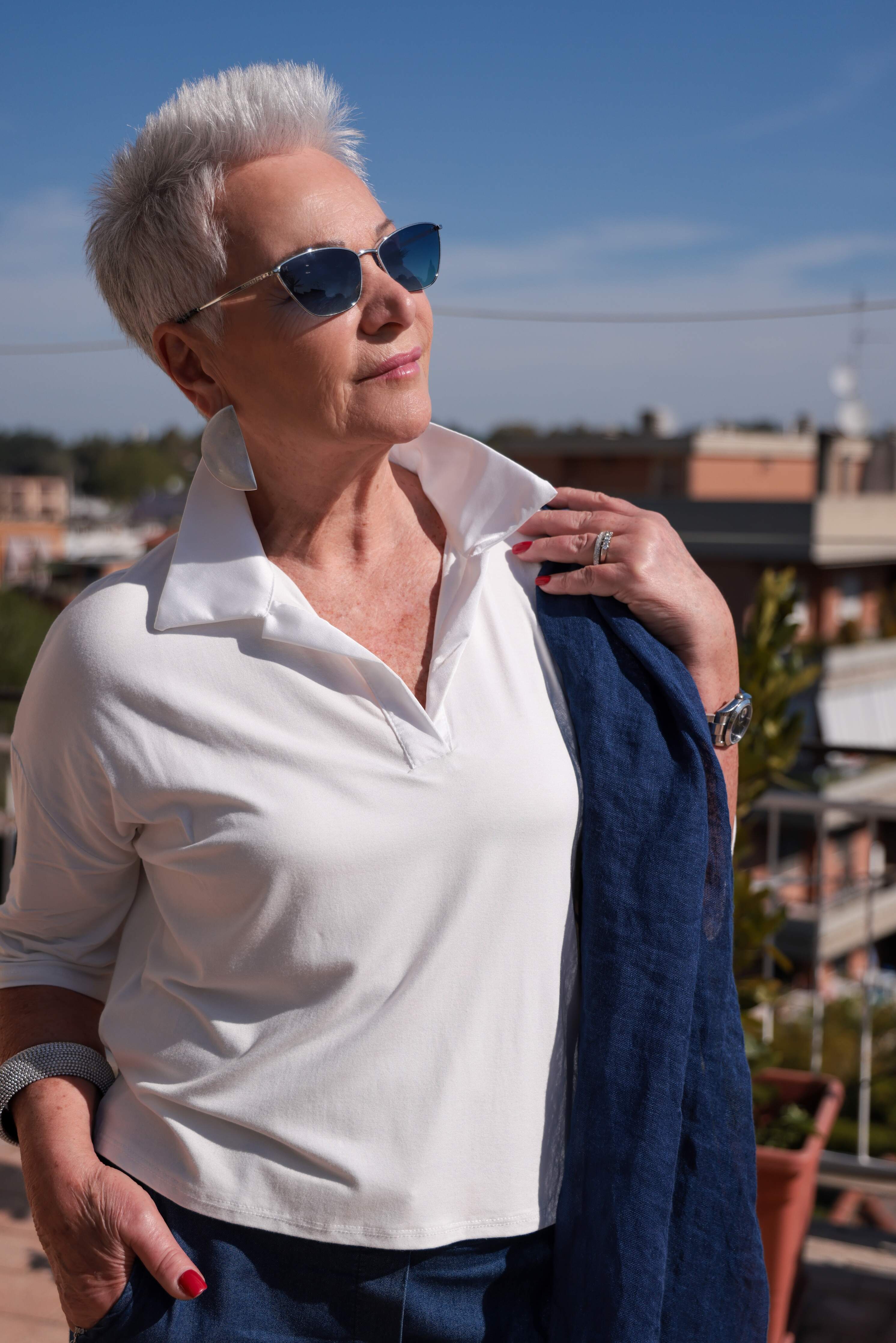 BLUSA CARLOTTA BIANCO (Viscosa)