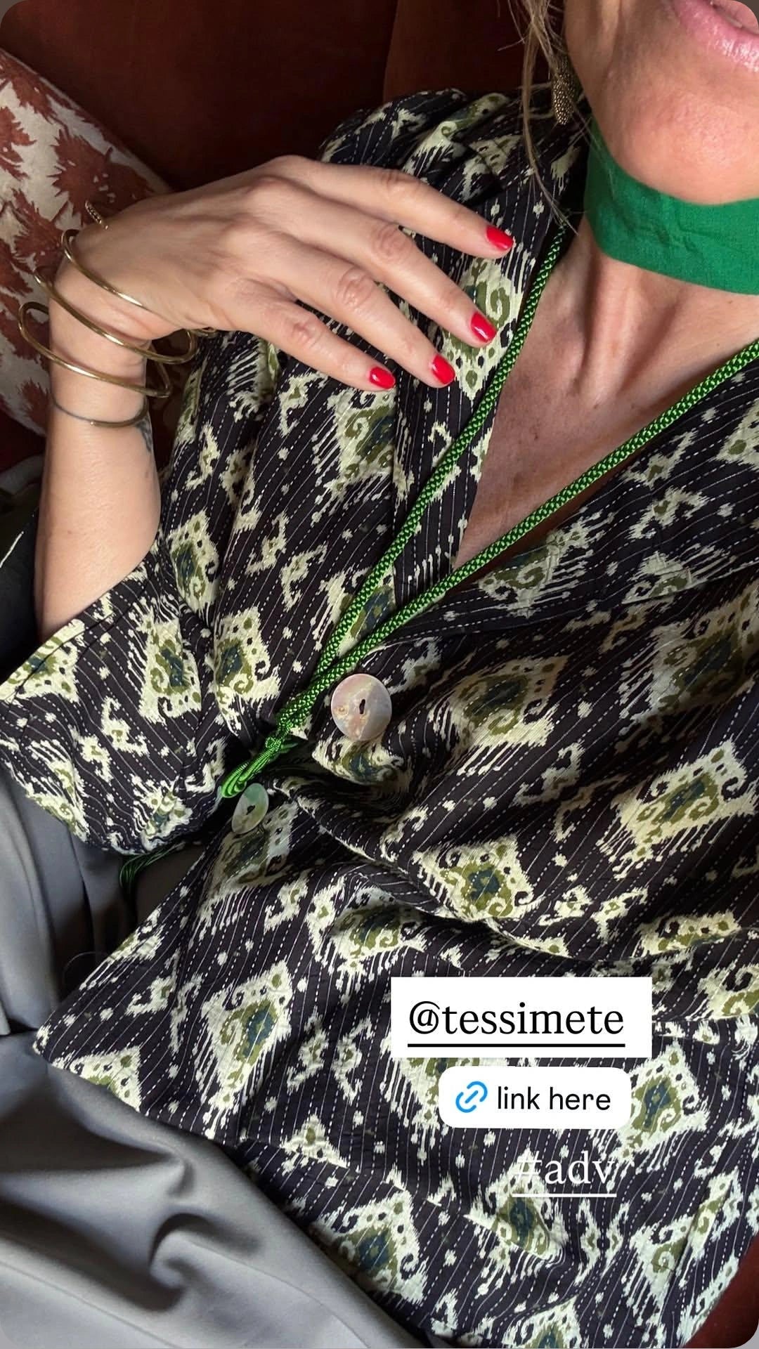 GIACCA MALAGA NERA VERDE MENTA (Cotone)