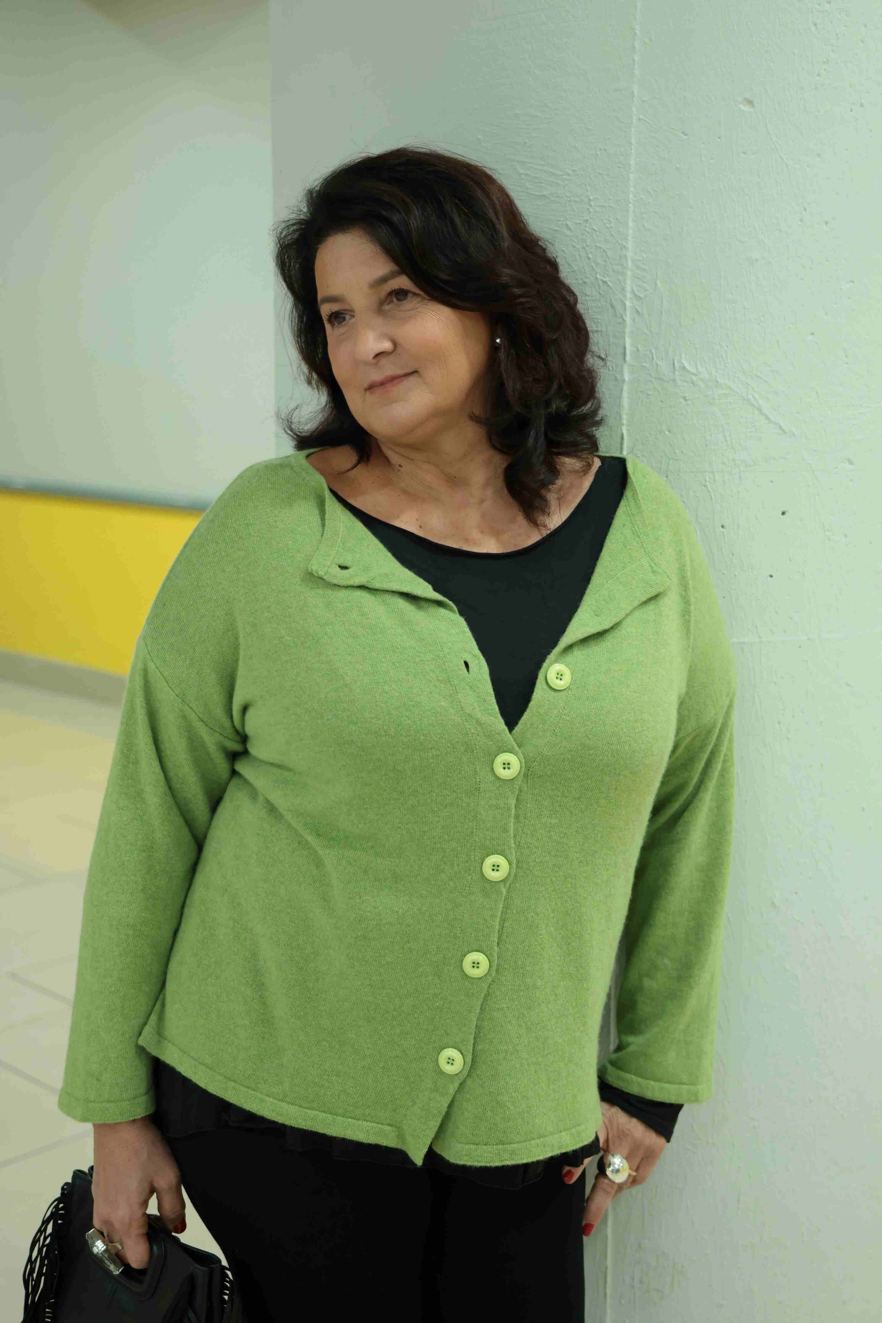 Maglione Gemma d' inverno Pistacchio (lana e cashmere)