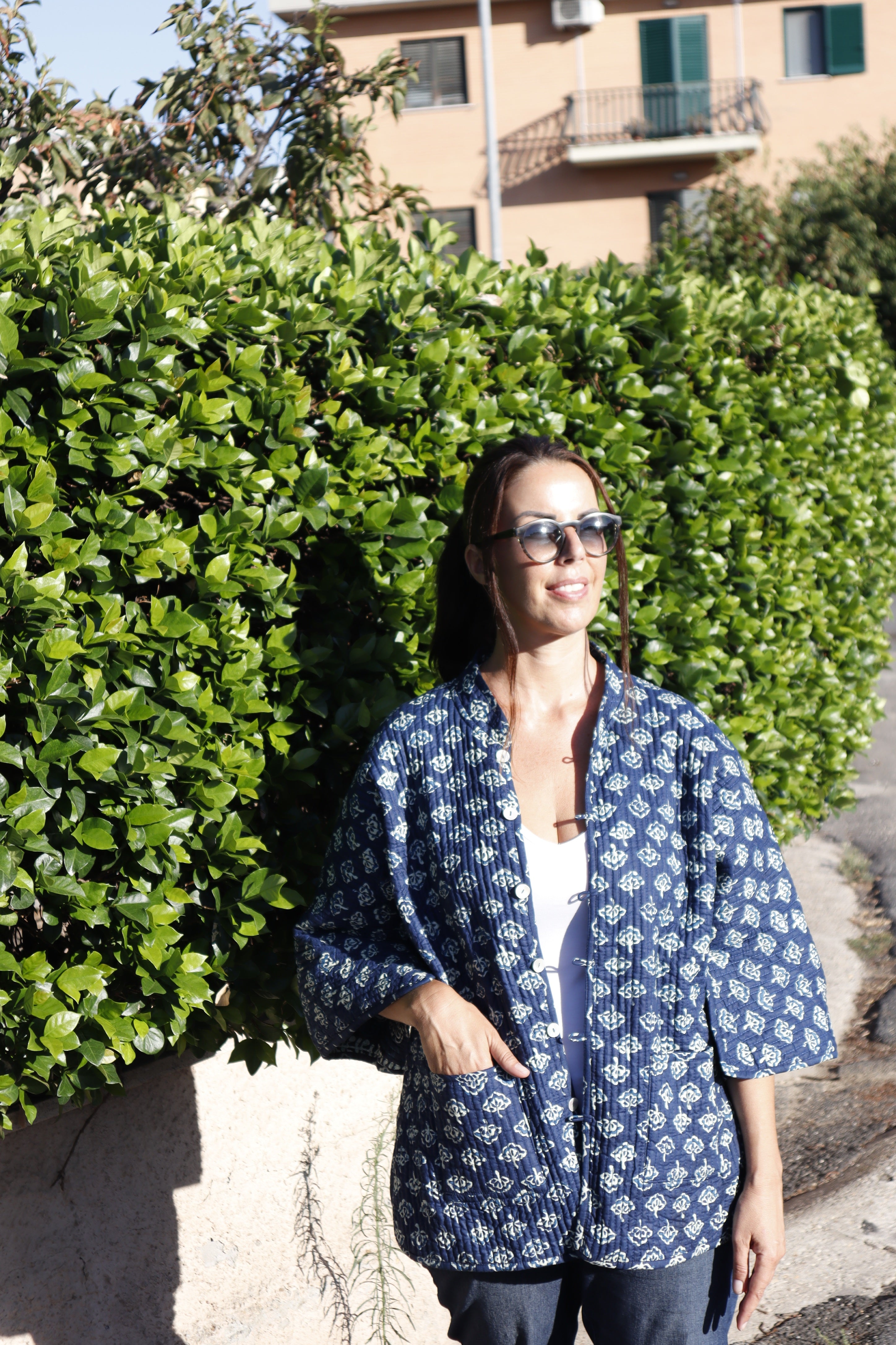 Giacca Trapuntata Granada Cotone BLU BIANCO (nuovo arrivo 🤩)