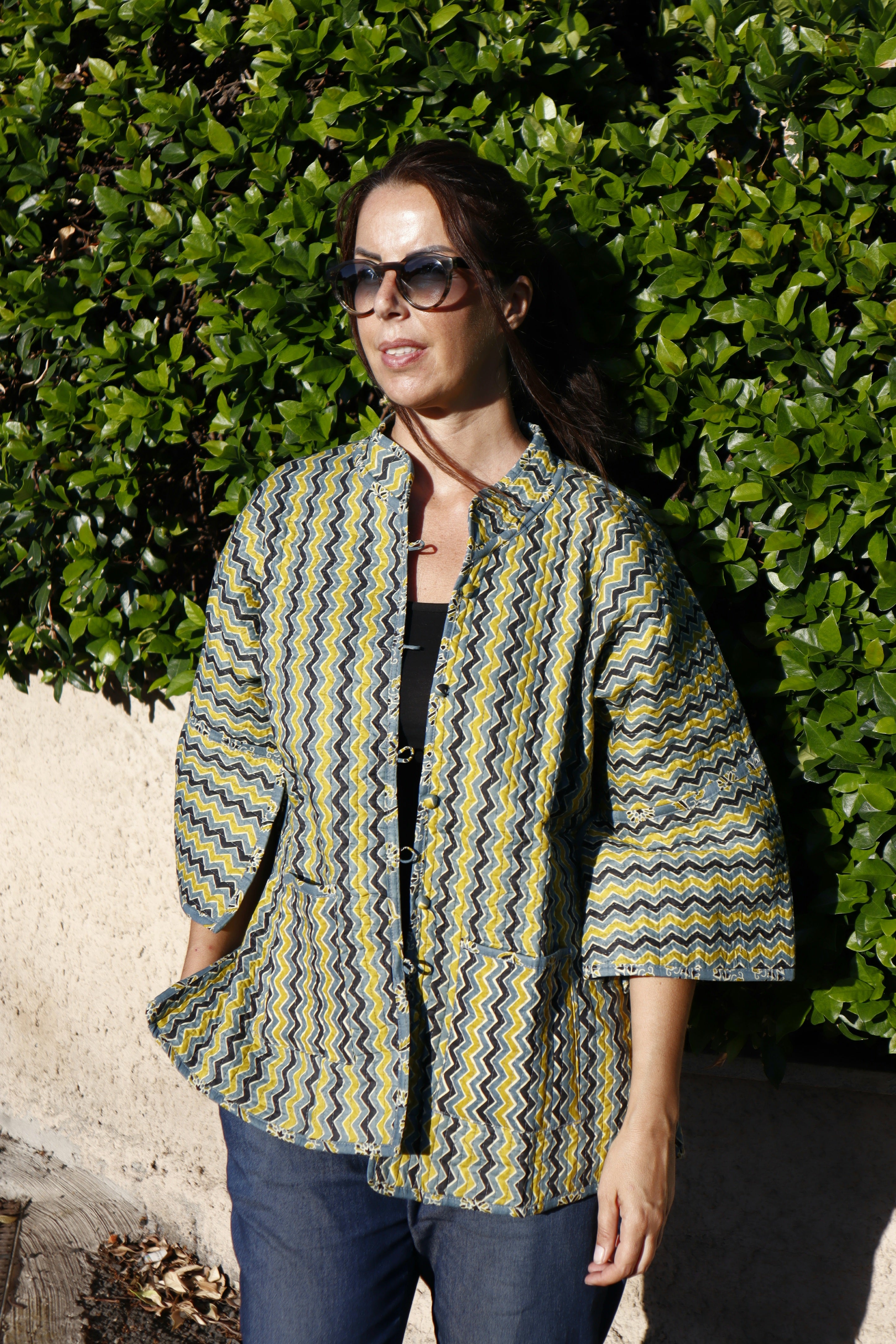 Giacca Trapuntata Granada GRIGIO NERO GIALLO Cotone (nuovo arrivo 🤩)