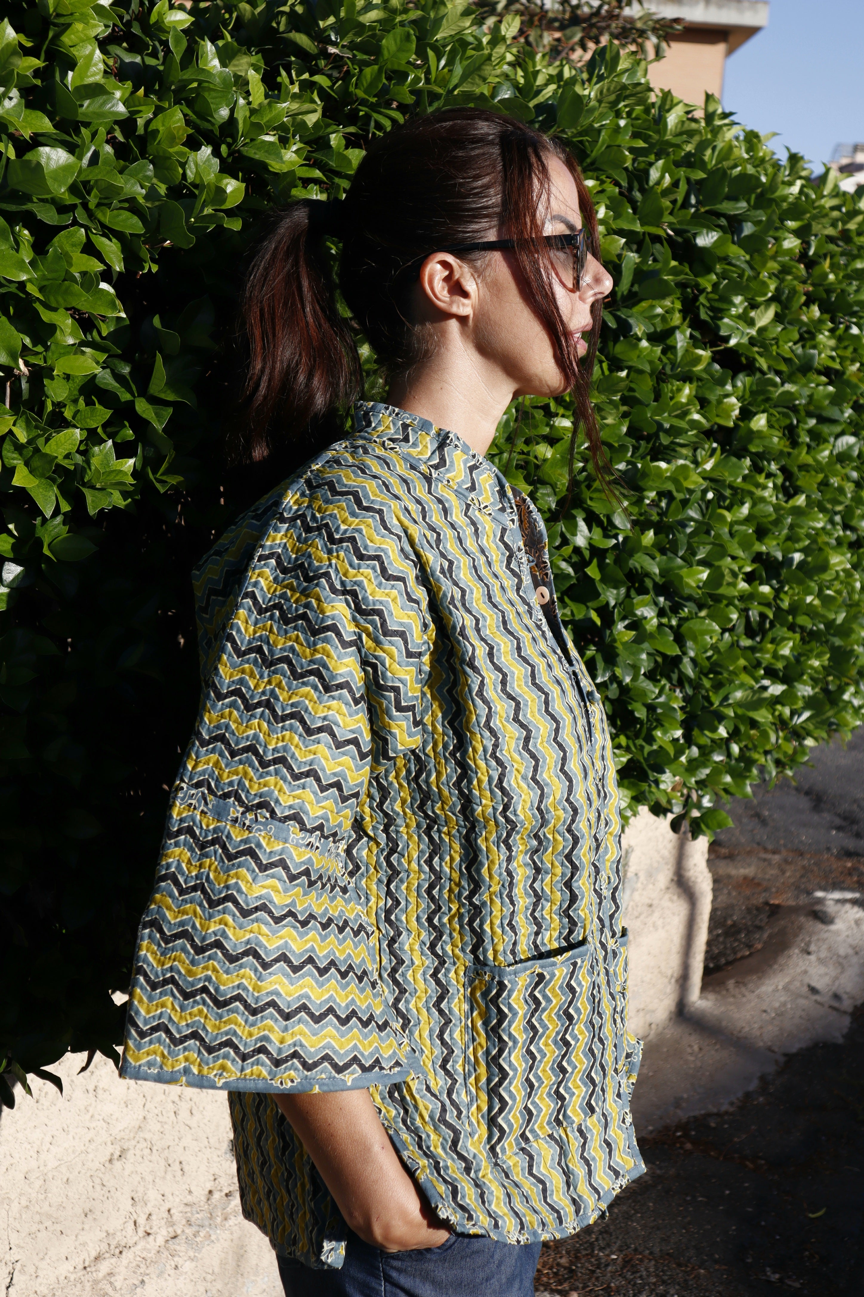 Giacca Trapuntata Granada GRIGIO NERO GIALLO Cotone (nuovo arrivo 🤩)