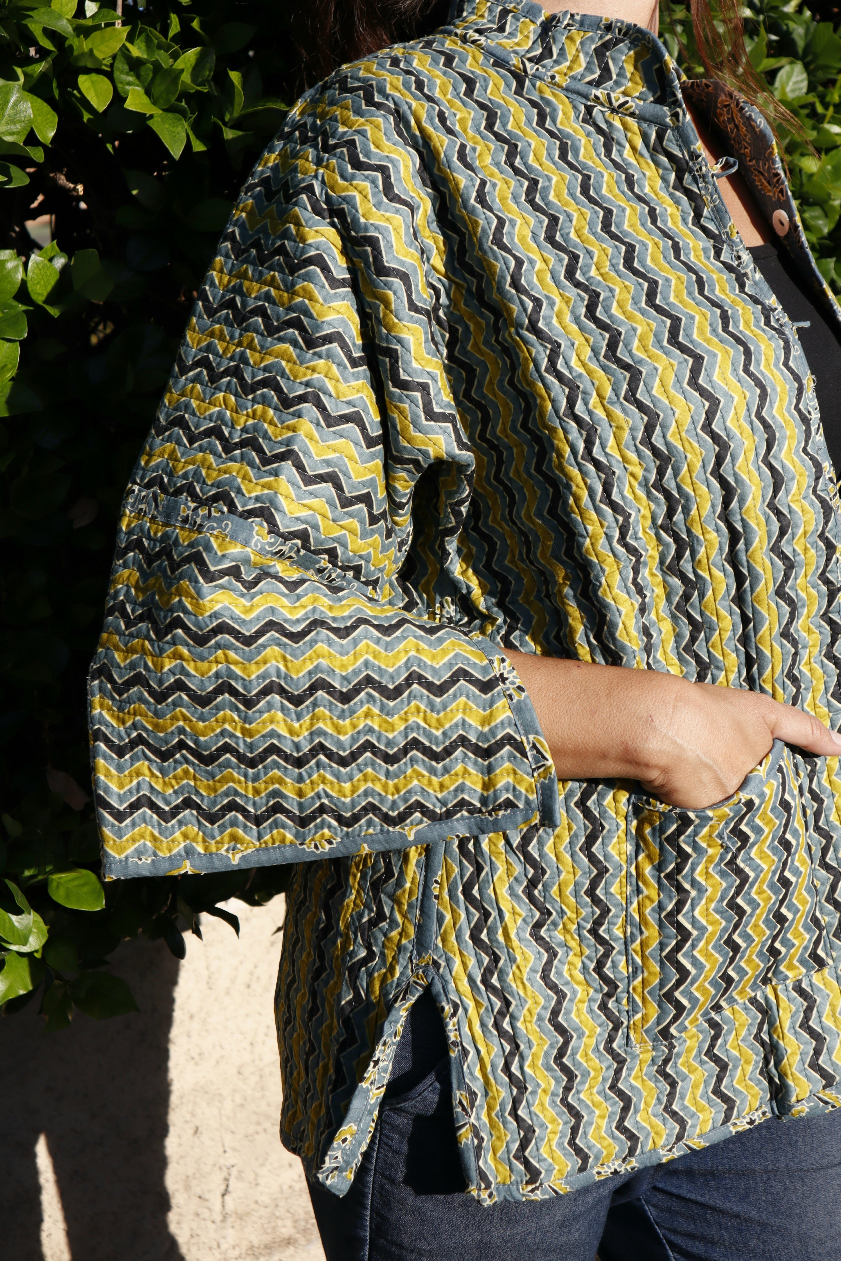 Giacca Trapuntata Granada GRIGIO NERO GIALLO Cotone (nuovo arrivo 🤩)