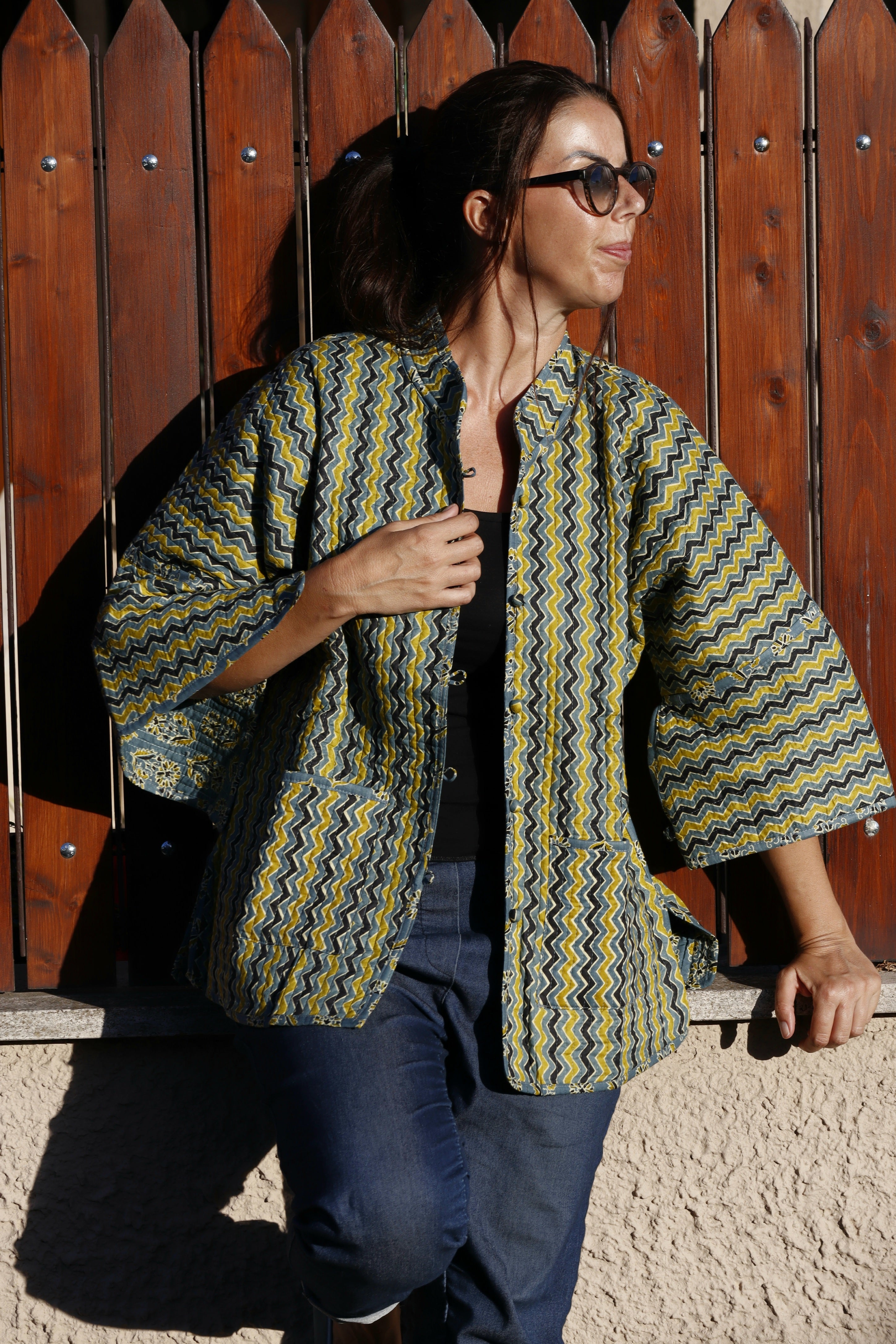 Giacca Trapuntata Granada GRIGIO NERO GIALLO Cotone (nuovo arrivo 🤩)