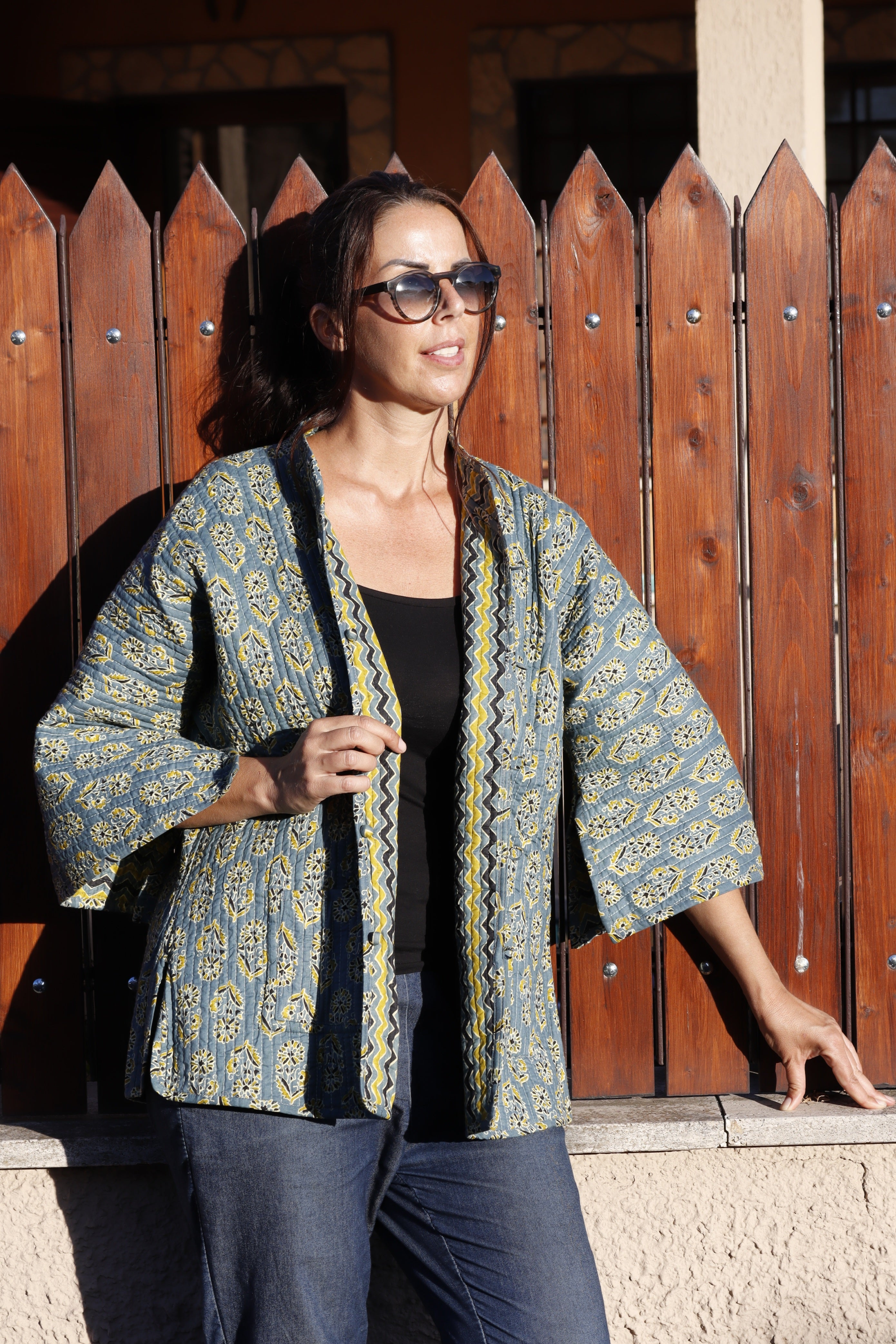 Giacca Trapuntata Granada GRIGIO NERO GIALLO Cotone (nuovo arrivo 🤩)