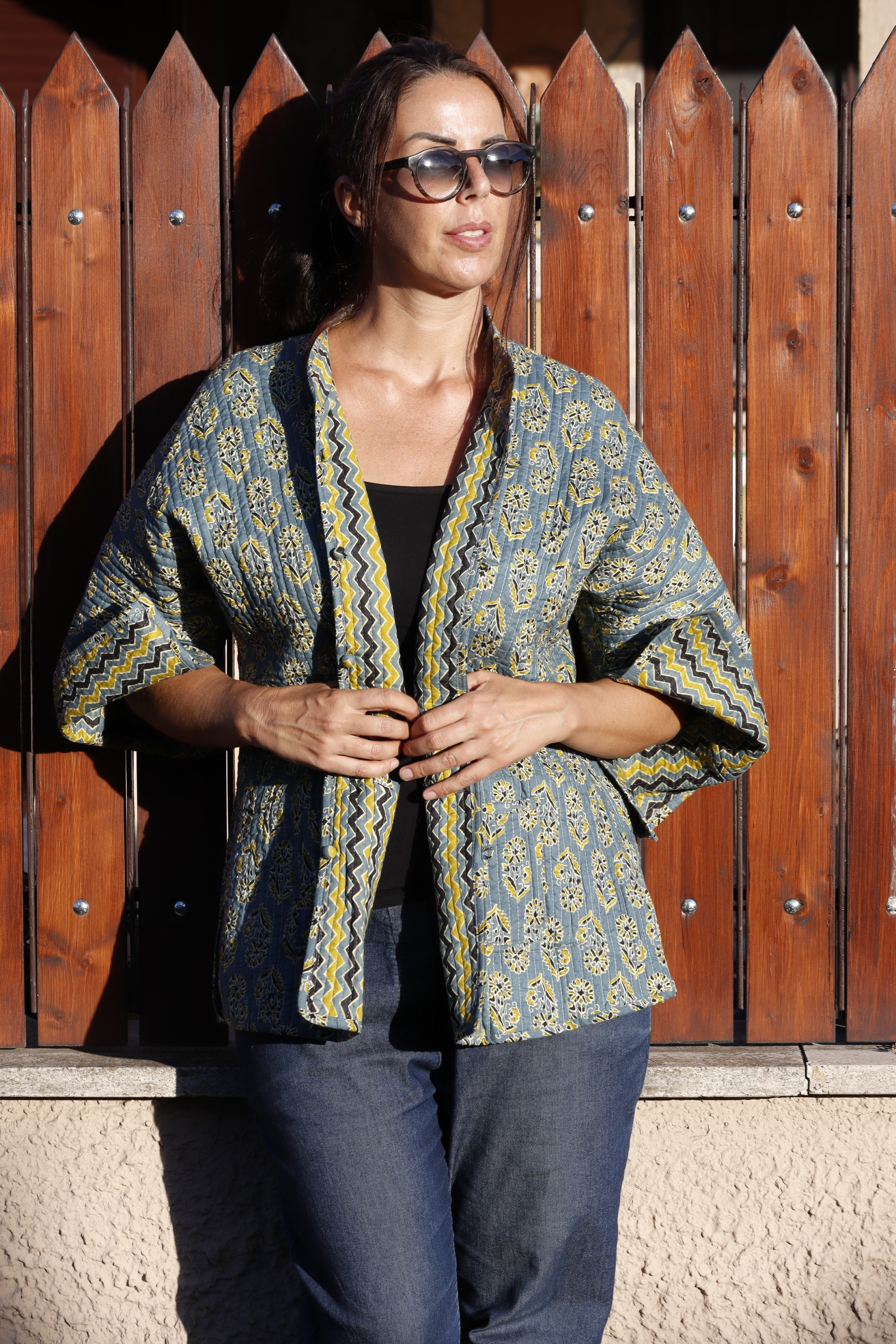 Giacca Trapuntata Granada GRIGIO NERO GIALLO Cotone (nuovo arrivo 🤩)