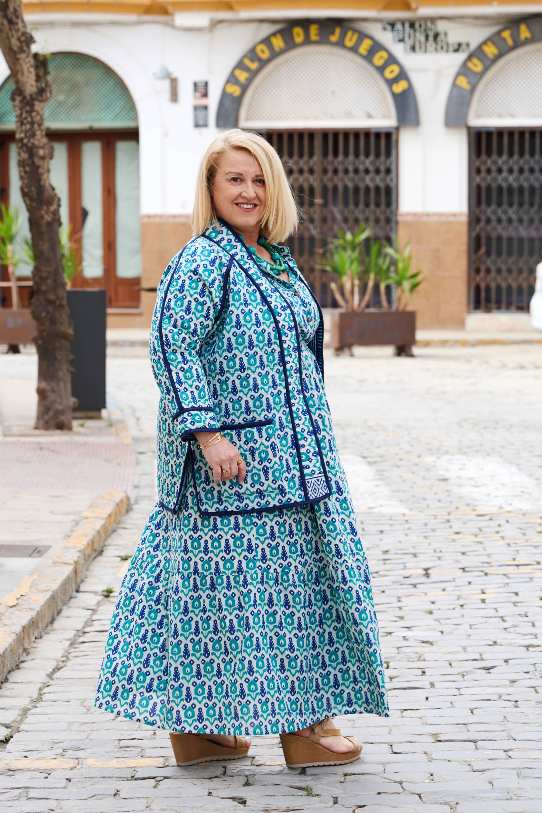 Giacca Trapuntata Double face 100% Selva Azul Mix Match