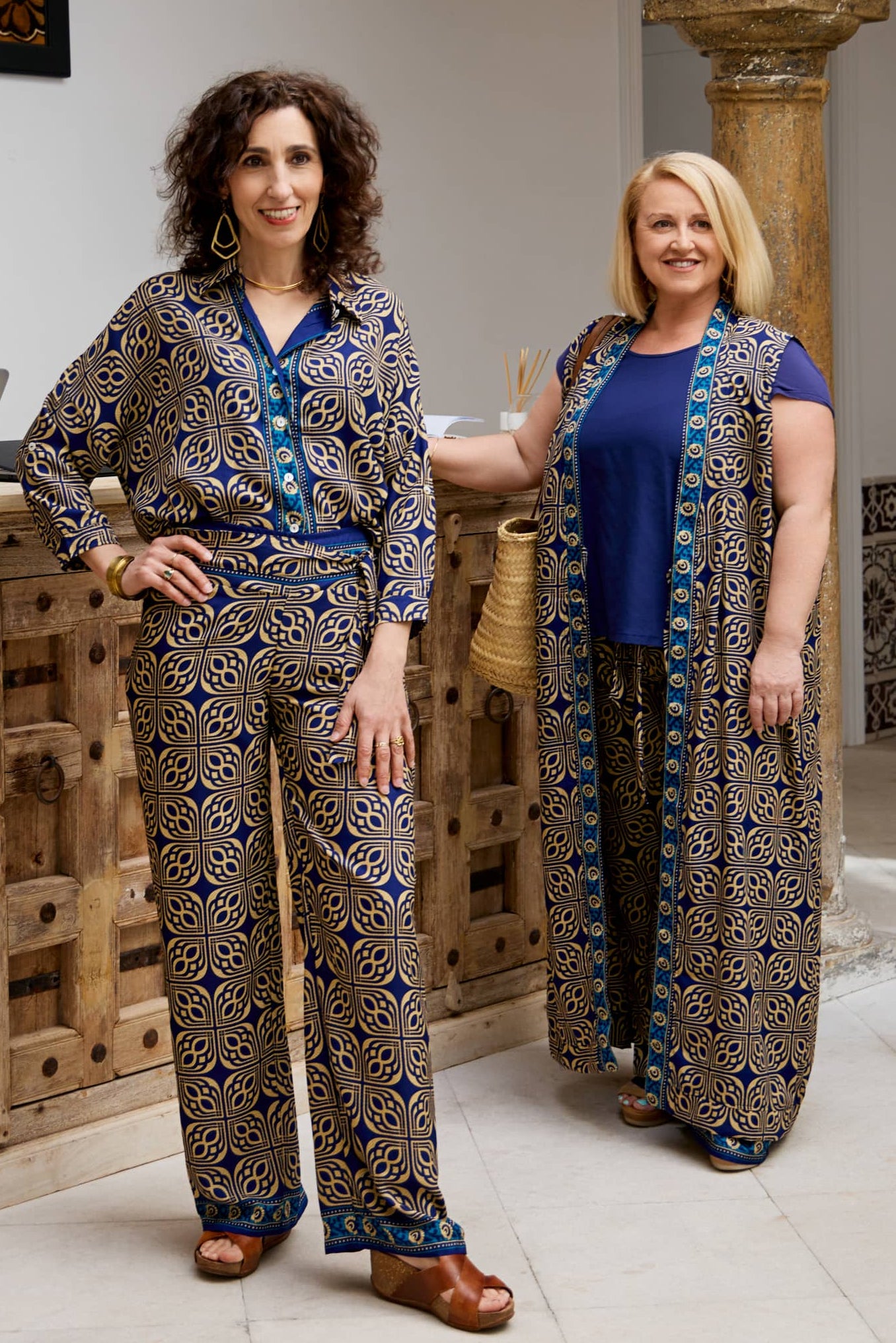 Pantalone Seta Alhambra marina