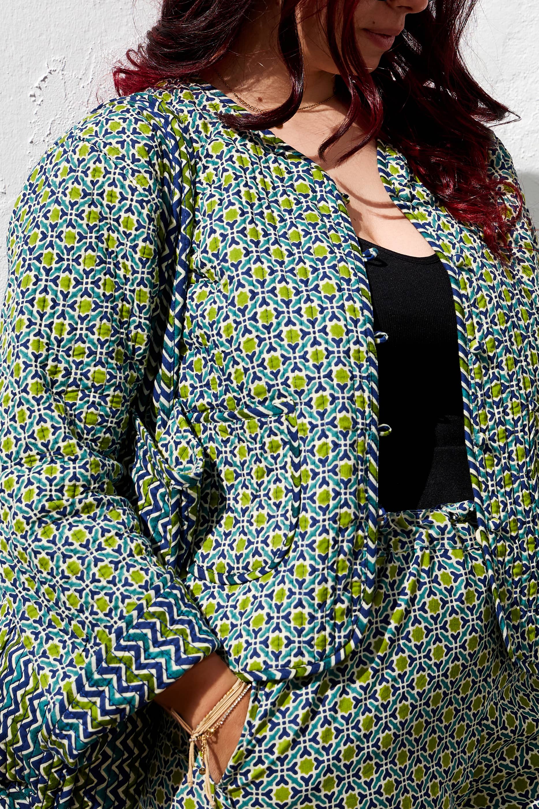 Giacca Trapuntata Double face Mix match 100% Cotone Sevilla eterna