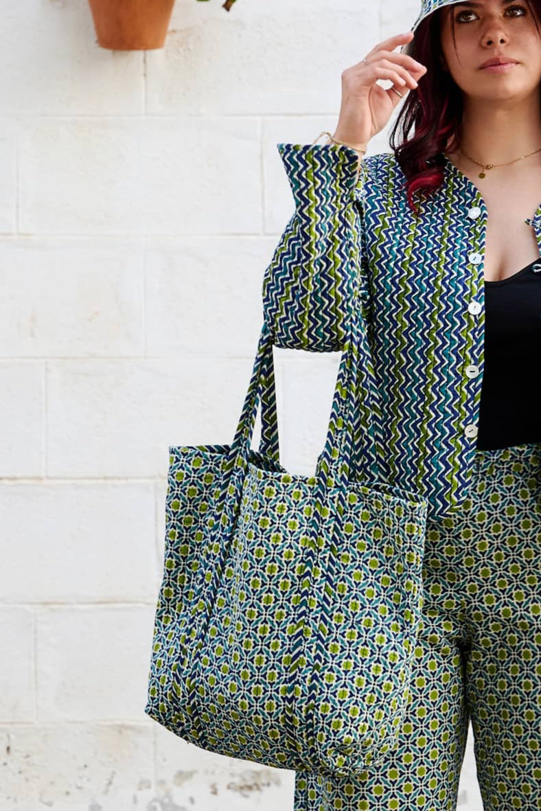 Borsa trapuntata 100% cotone Sevilla Eterna Mix match