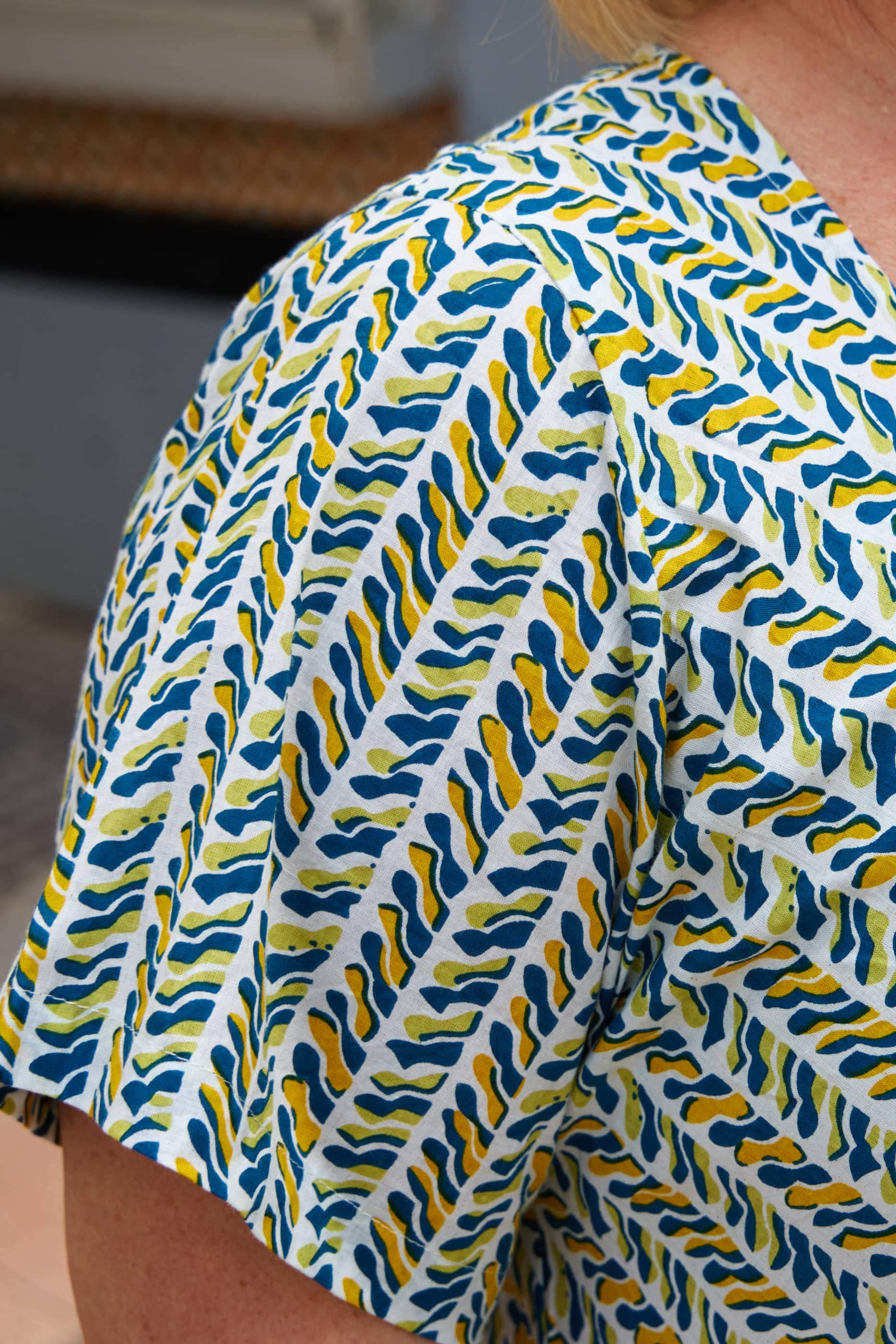 Vestito Cotone 100% bianco e giallo Ubeda
