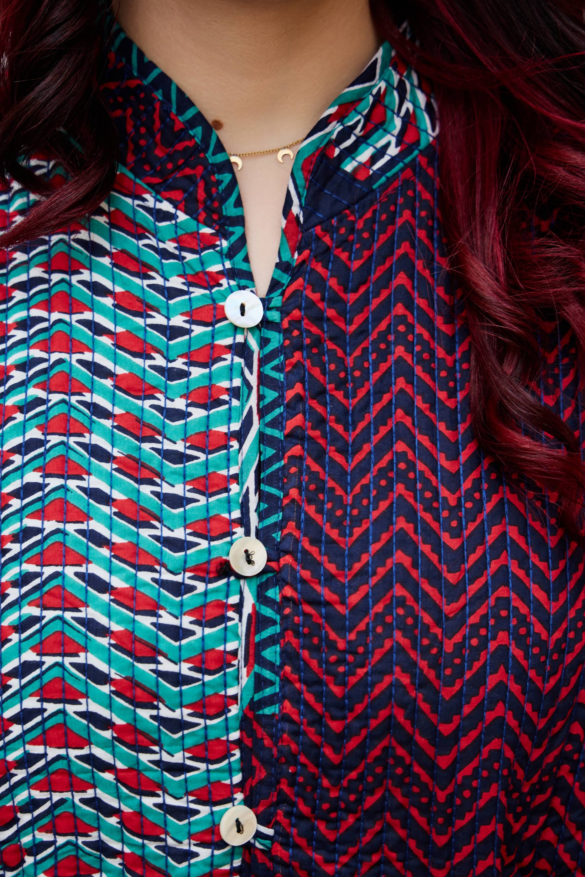 Giacca Trapuntata 100% Cotone double face Emerald Mix match