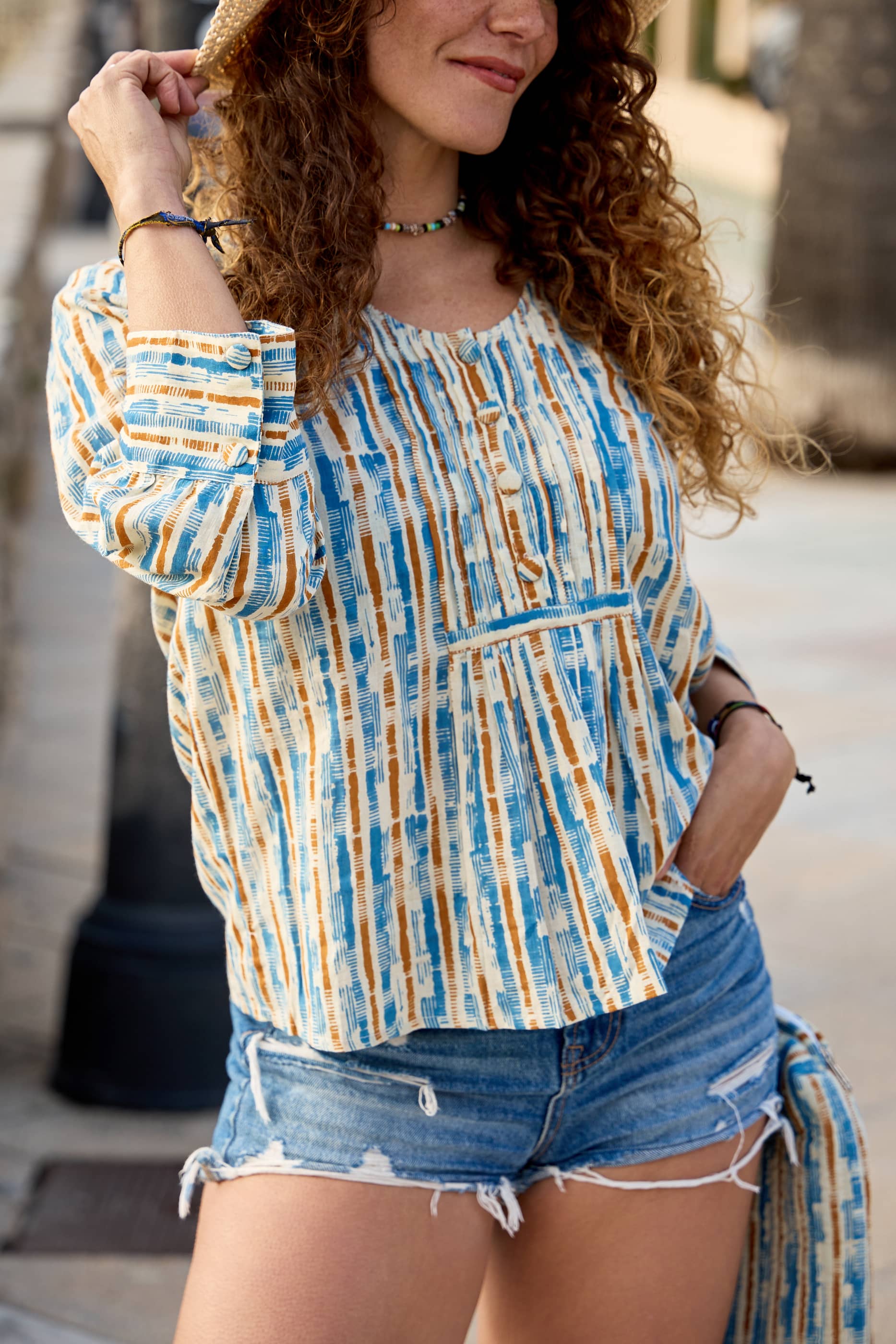 Blusa 100% Cotone Tarifa marisma